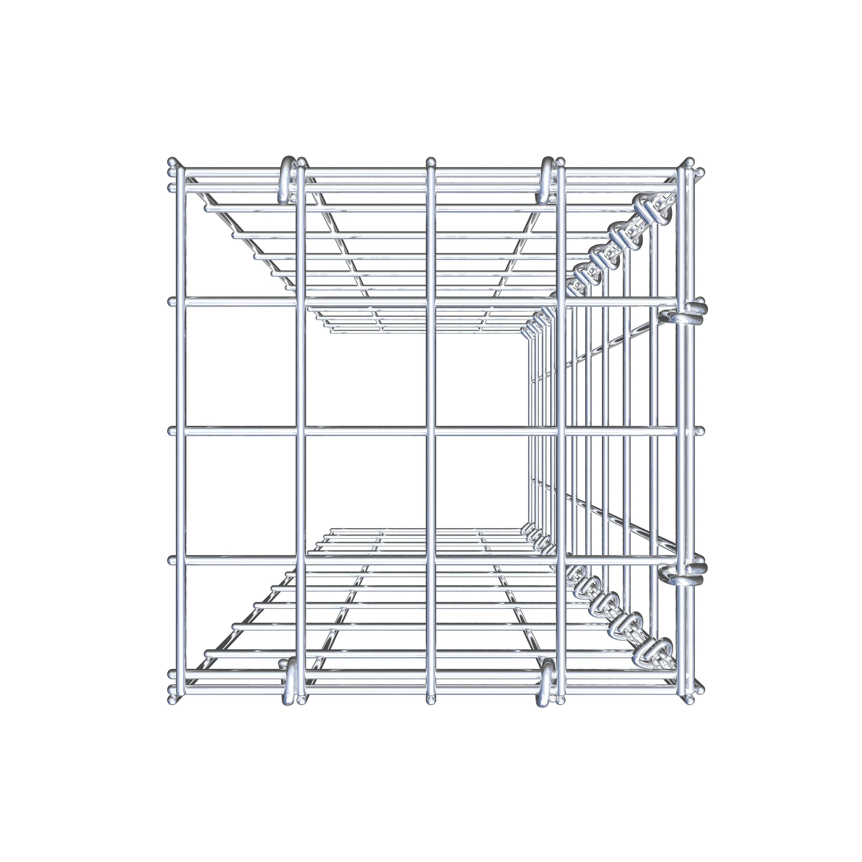 Gabion monté type 4 100 cm x 20 cm x 20 cm (L x H x P), maillage 5 cm x 10 cm, anneau en C