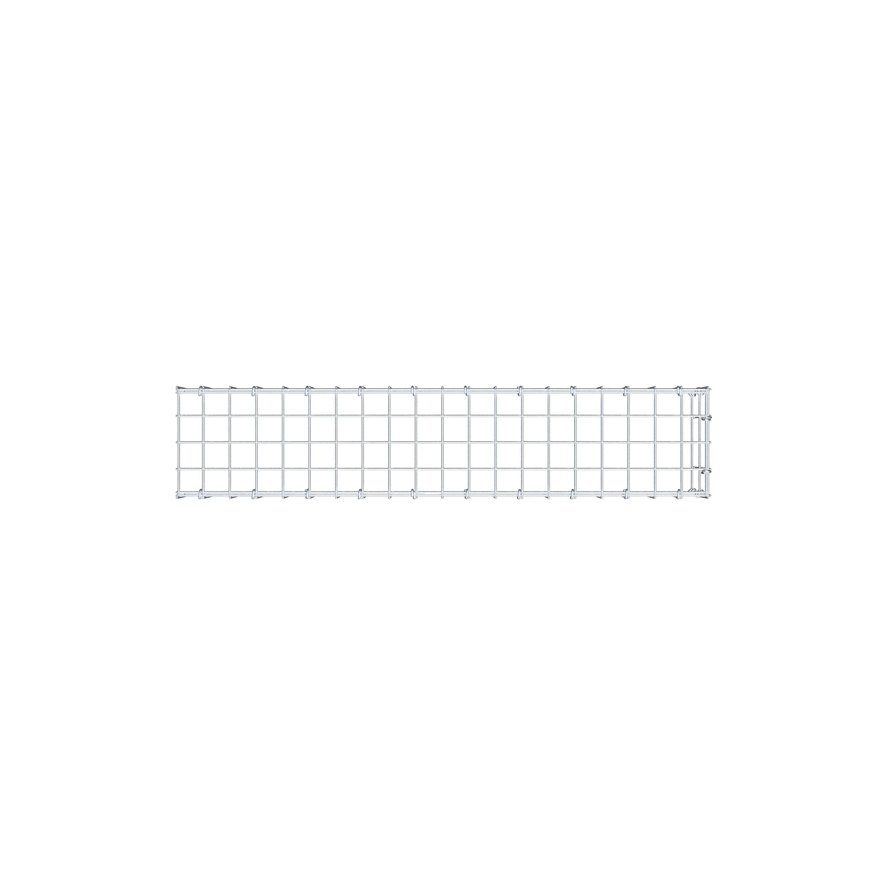 Gabion monté type 4 100 cm x 20 cm x 20 cm (L x H x P), maillage 5 cm x 10 cm, anneau en C