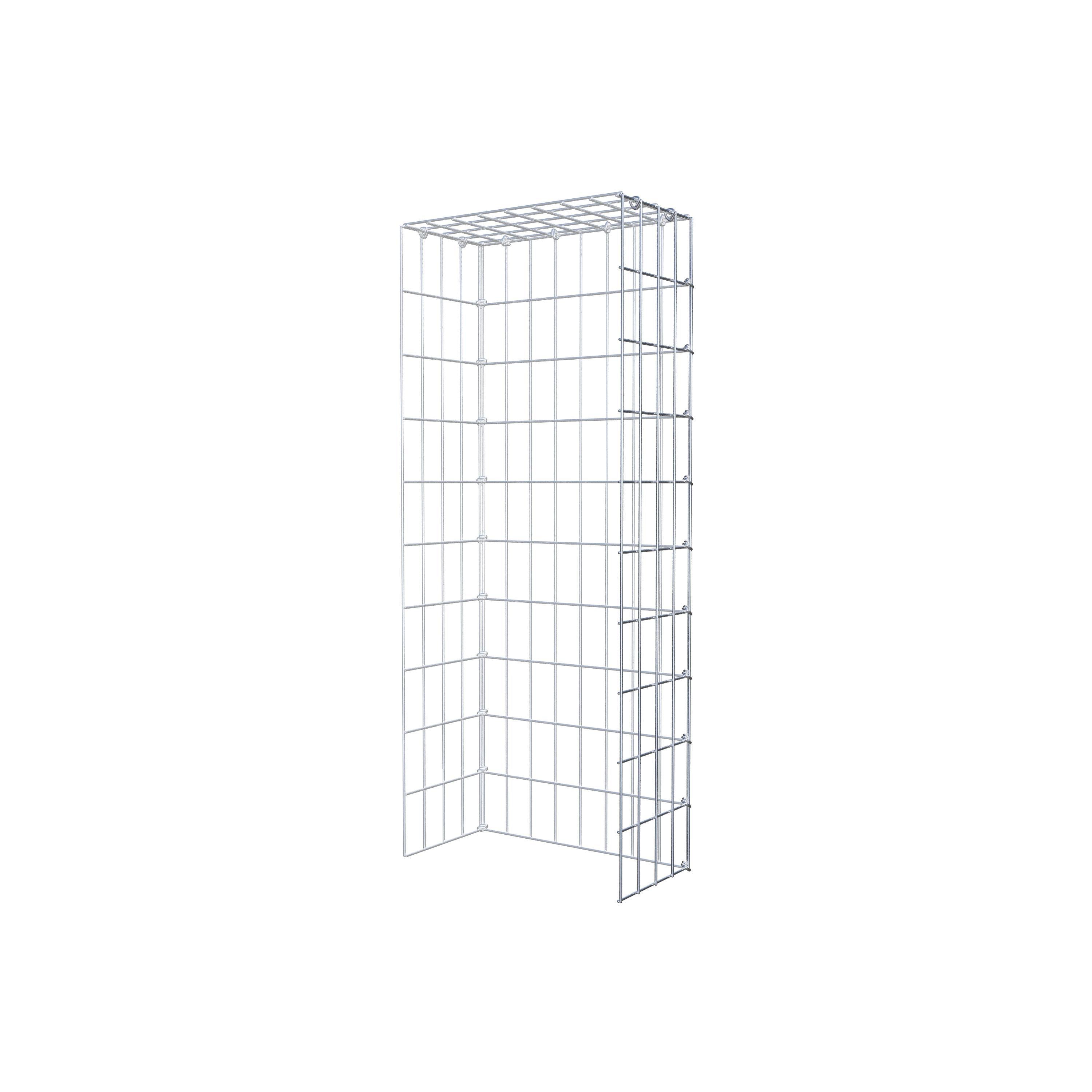 Gabion monté type 4 100 cm x 20 cm x 40 cm (L x H x P), maillage 5 cm x 10 cm, anneau en C