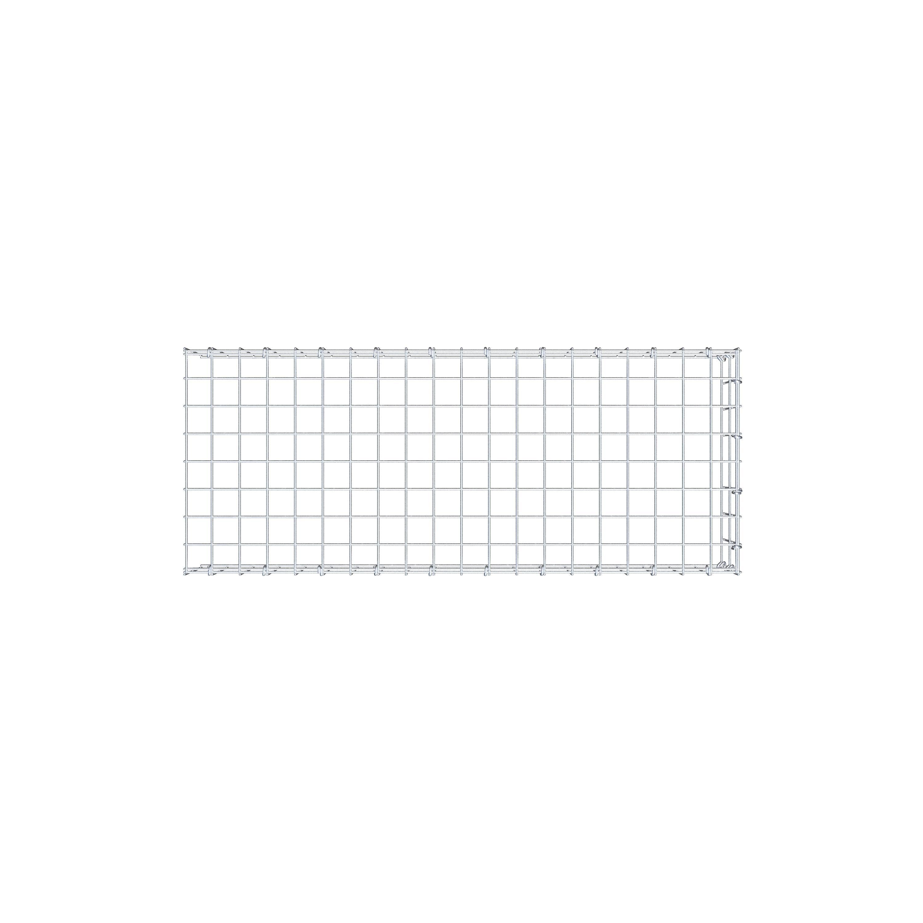 Gabion monté type 4 100 cm x 20 cm x 40 cm (L x H x P), maillage 5 cm x 10 cm, anneau en C