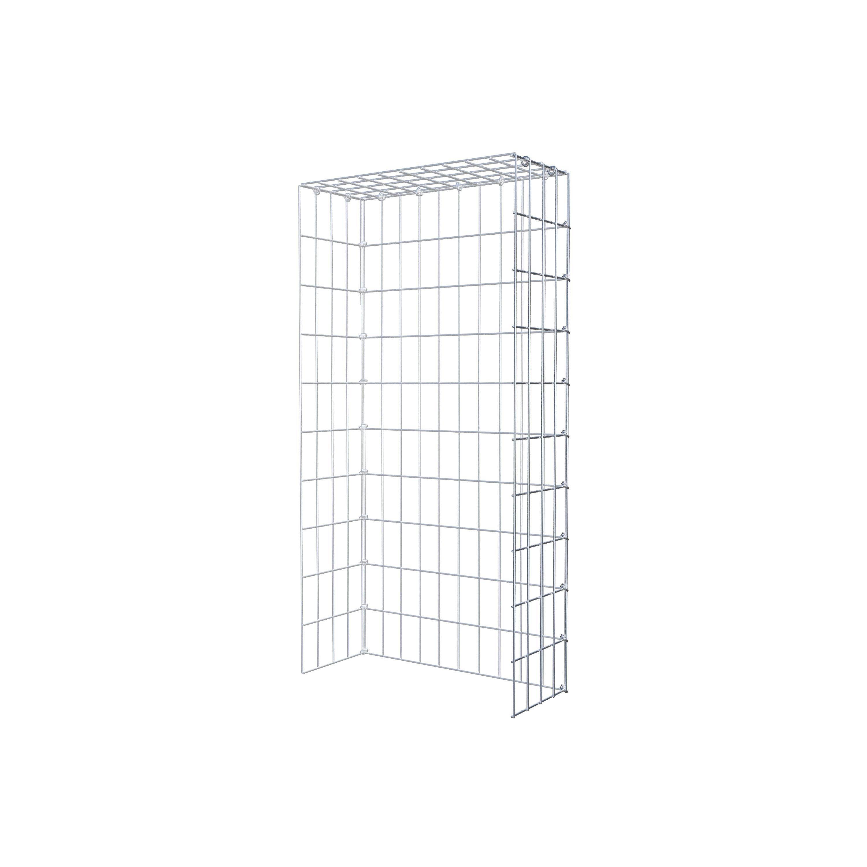 Gabion monté type 4 100 cm x 20 cm x 50 cm (L x H x P), maillage 5 cm x 10 cm, anneau en C