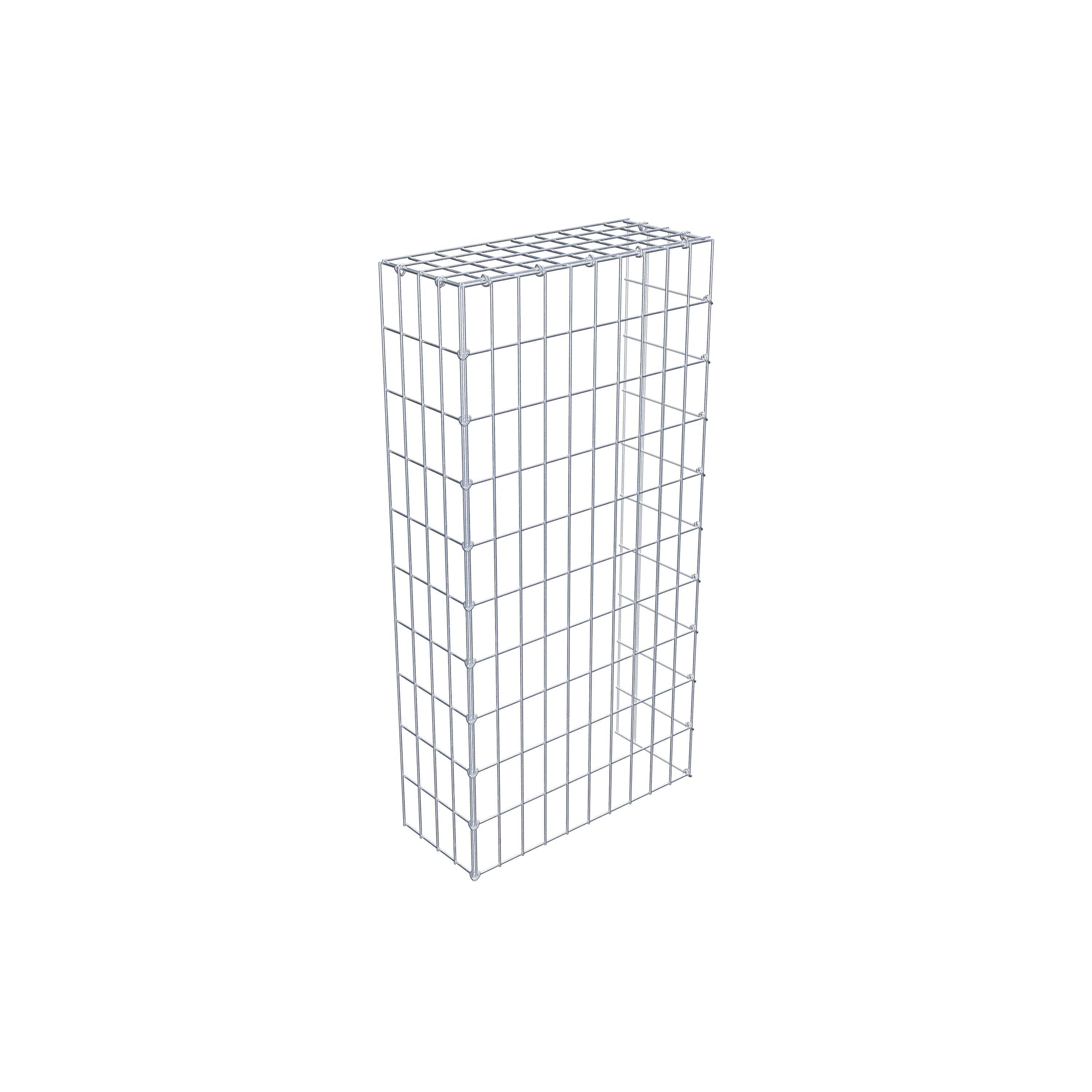 Gabion monté type 4 100 cm x 20 cm x 50 cm (L x H x P), maillage 5 cm x 10 cm, anneau en C