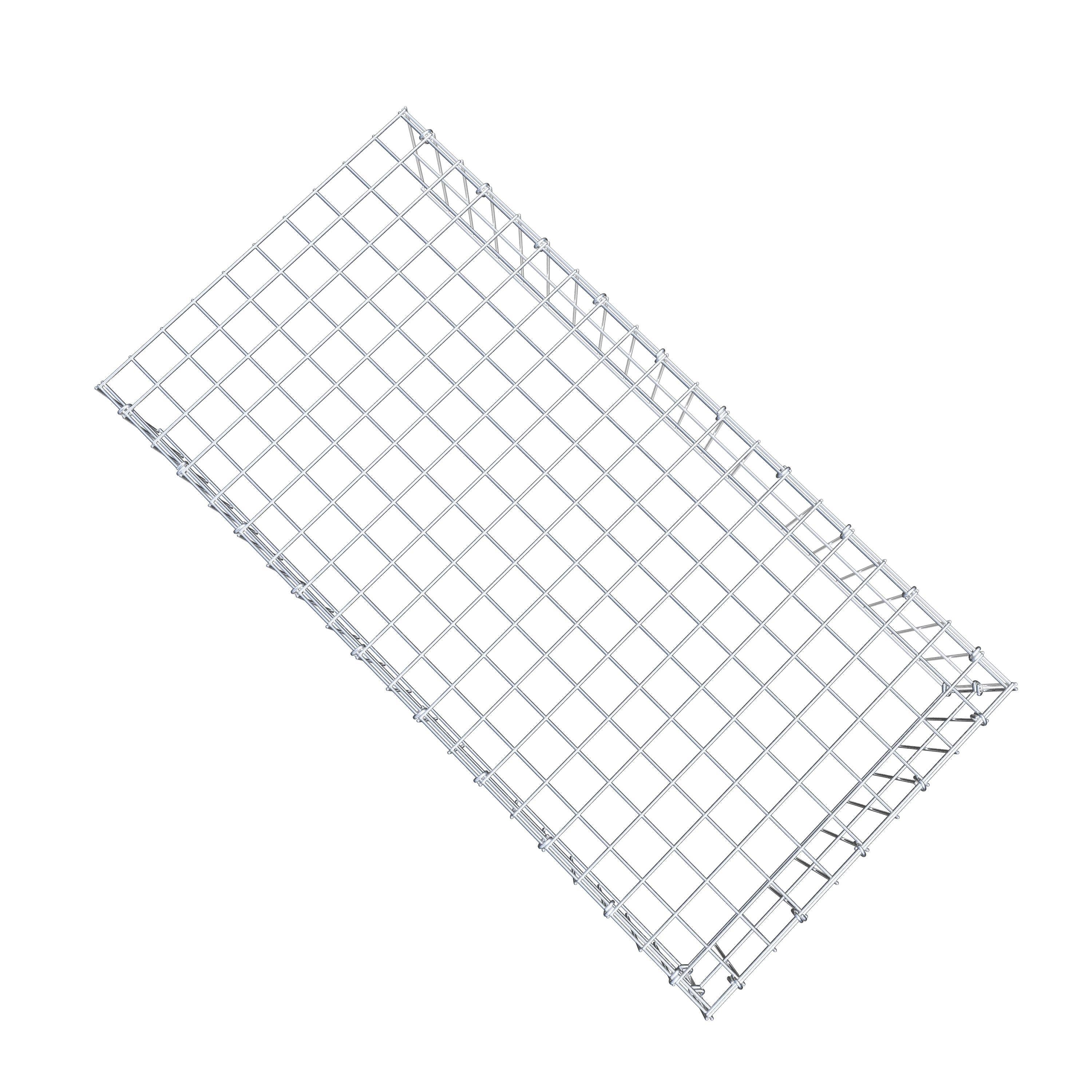 Gabion monté type 4 100 cm x 20 cm x 50 cm (L x H x P), maillage 5 cm x 10 cm, anneau en C