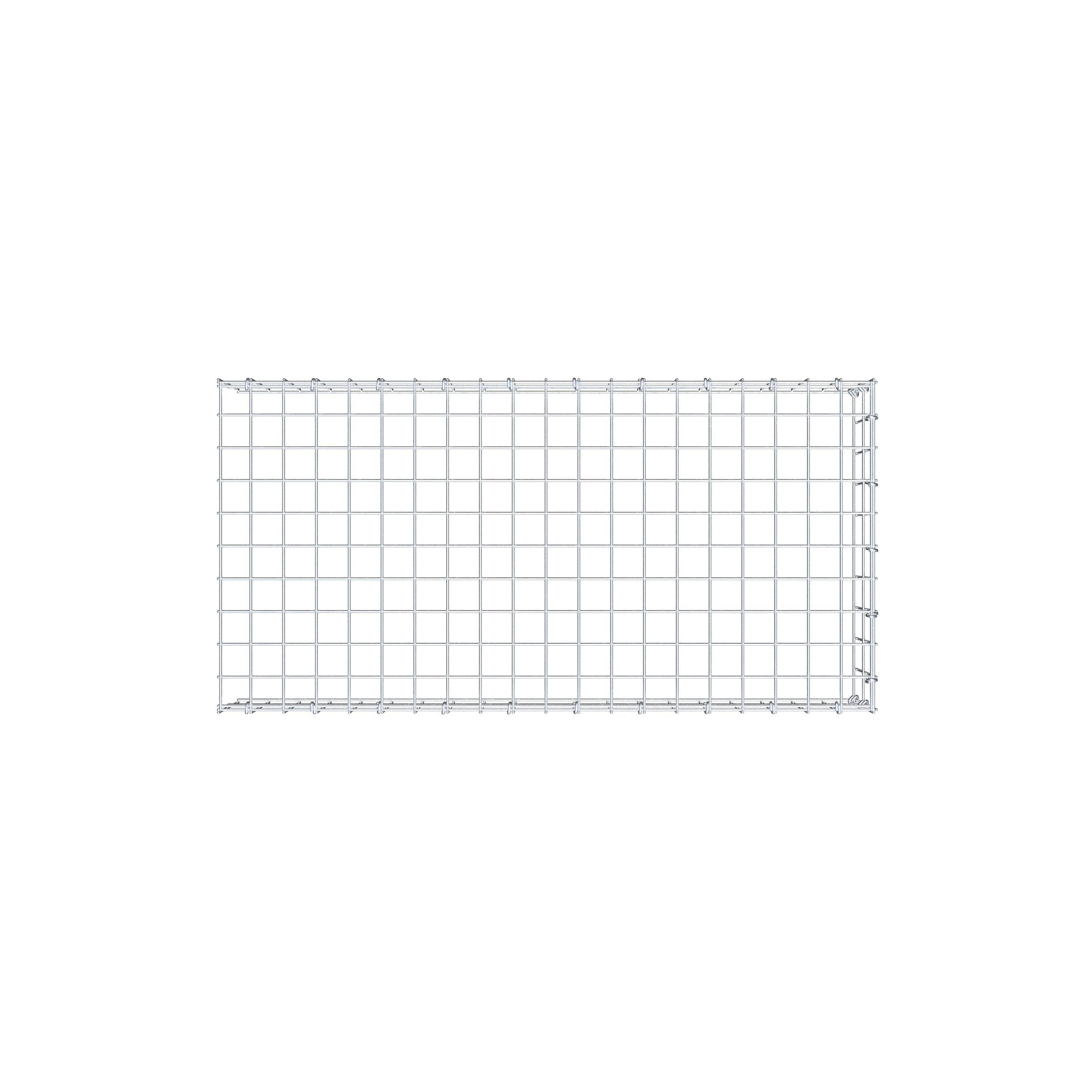 Gabion monté type 4 100 cm x 20 cm x 50 cm (L x H x P), maillage 5 cm x 10 cm, anneau en C