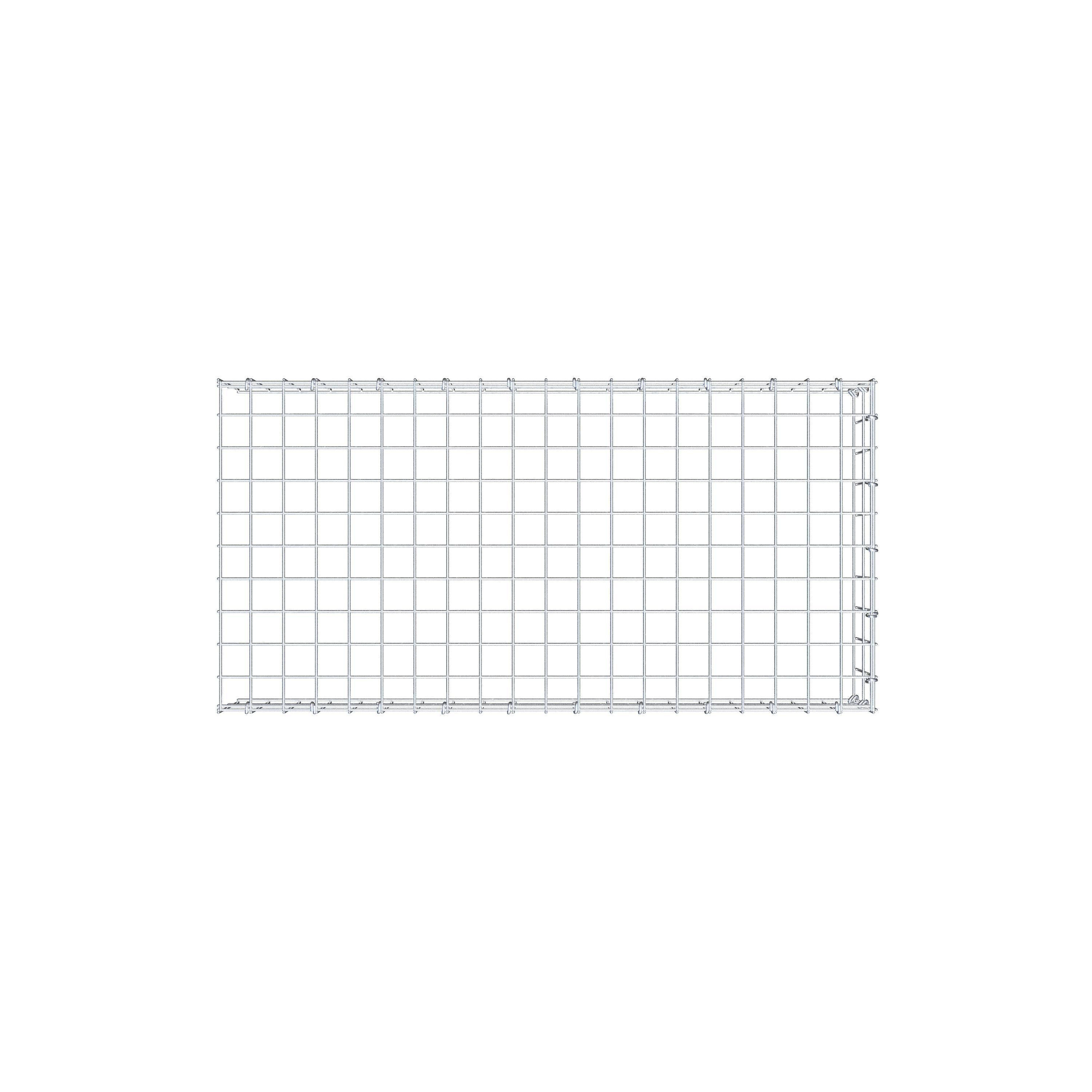 Mounted gabion type 4 100 cm x 20 cm x 50 cm (L x H x D), mesh size 5 cm x 10 cm, C-ring