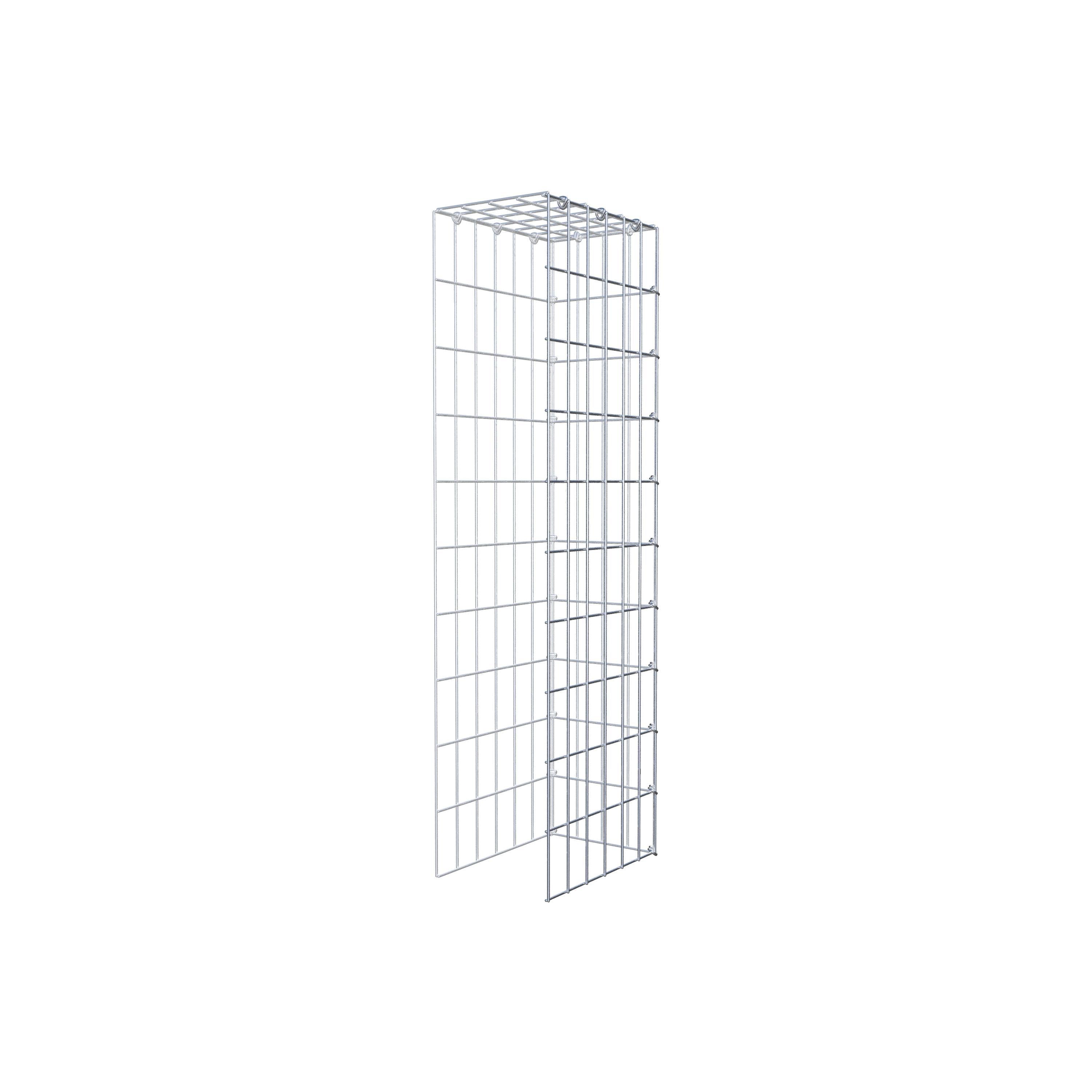 Gabion monté type 4 100 cm x 30 cm x 20 cm (L x H x P), maillage 5 cm x 10 cm, anneau en C