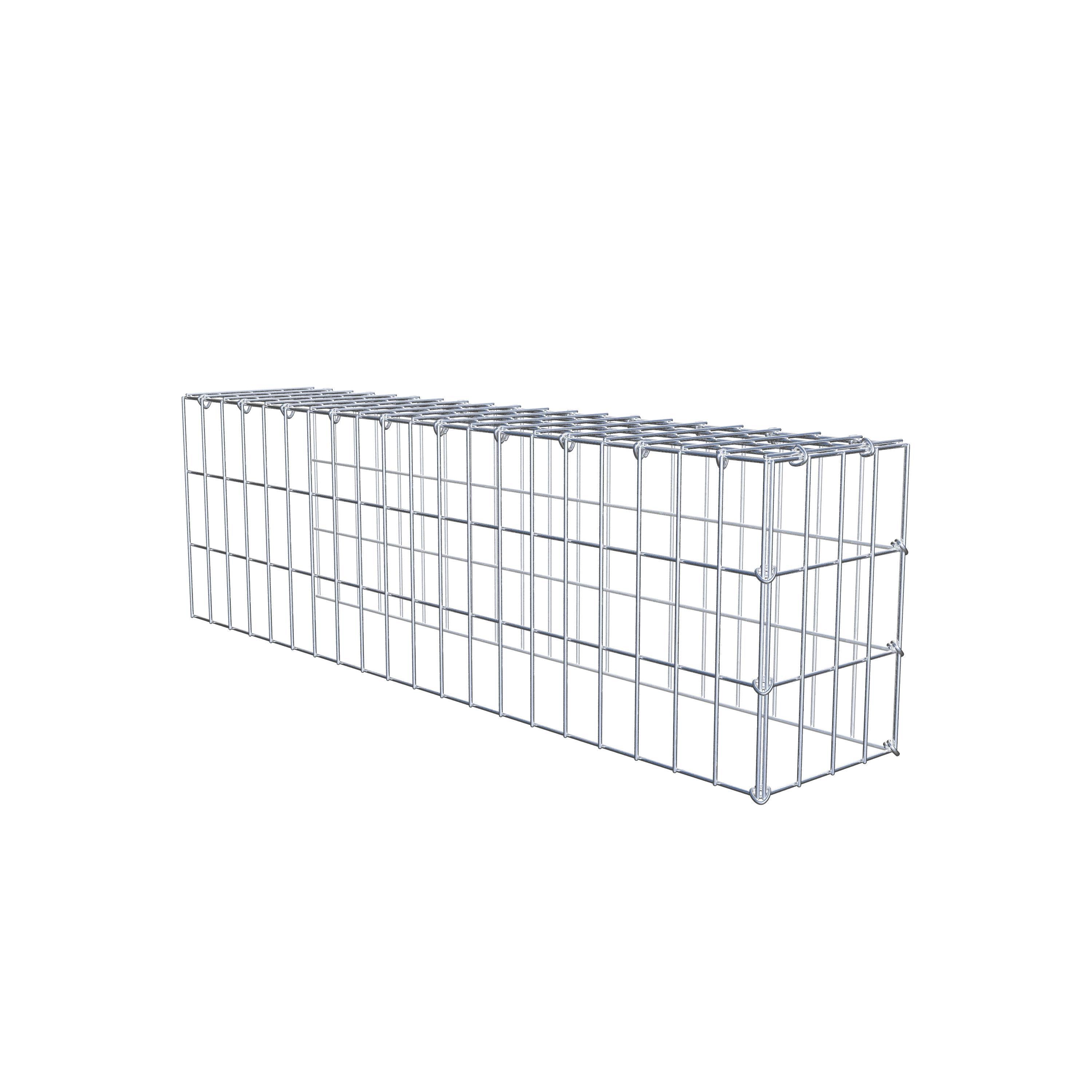 Gabion monté type 4 100 cm x 30 cm x 20 cm (L x H x P), maillage 5 cm x 10 cm, anneau en C