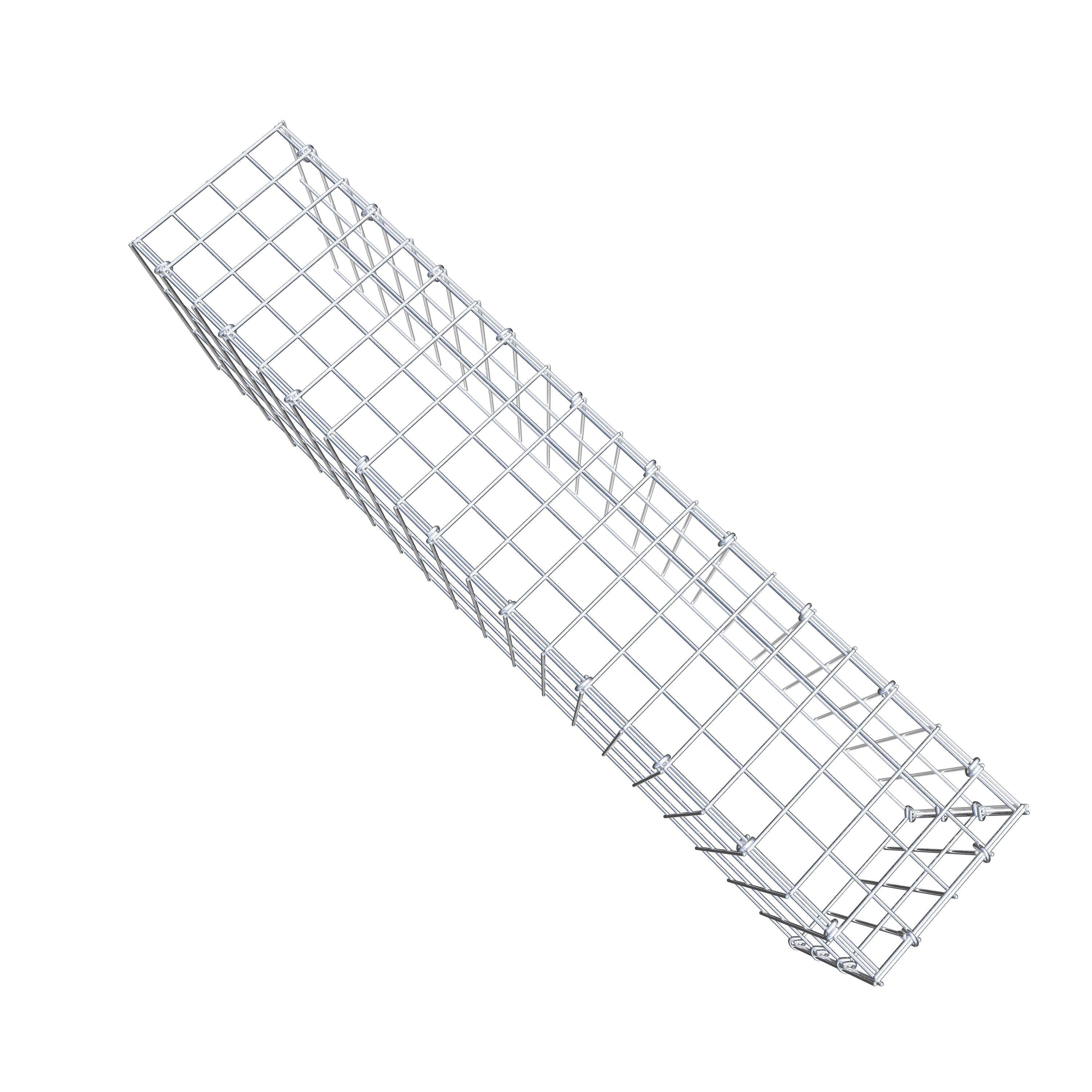 Gabion monté type 4 100 cm x 30 cm x 20 cm (L x H x P), maillage 5 cm x 10 cm, anneau en C