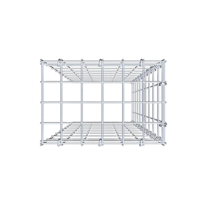 Monteret gabion type 4 100 cm x 30 cm x 20 cm (L x H x D), maskestørrelse 5 cm x 10 cm, C-ring