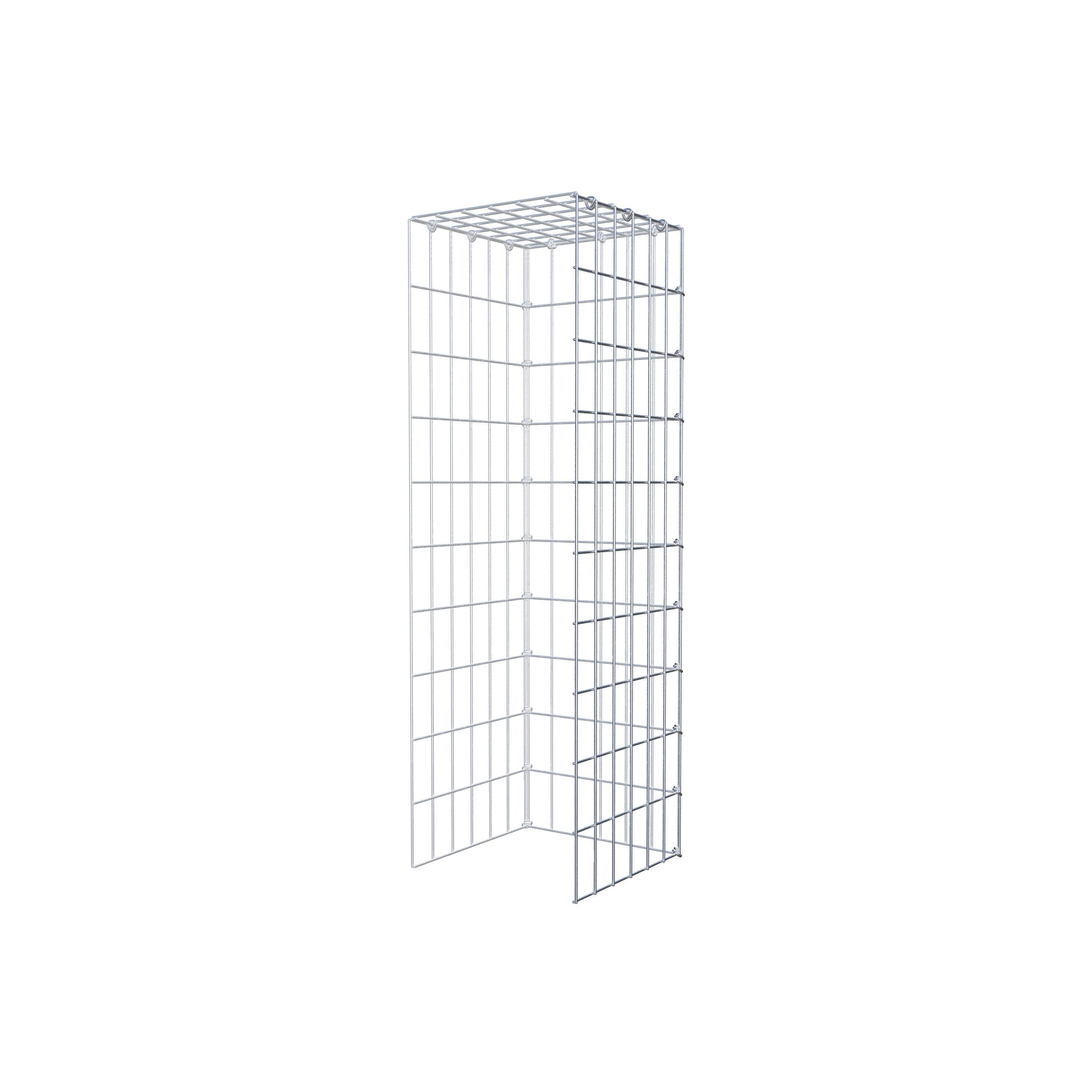 Gabion monté type 4 100 cm x 30 cm x 30 cm (L x H x P), maillage 5 cm x 10 cm, anneau en C