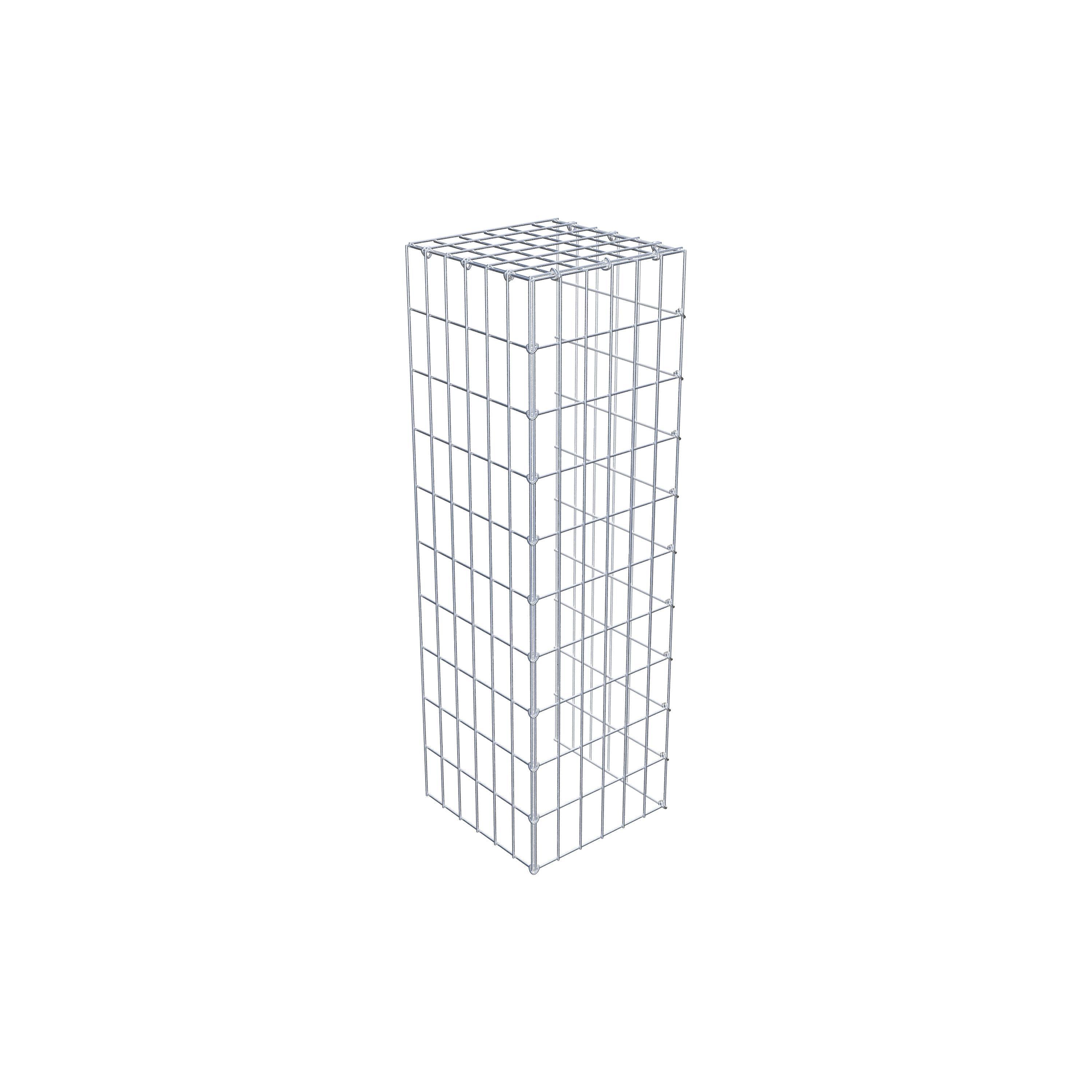 Gabion monté type 4 100 cm x 30 cm x 30 cm (L x H x P), maillage 5 cm x 10 cm, anneau en C