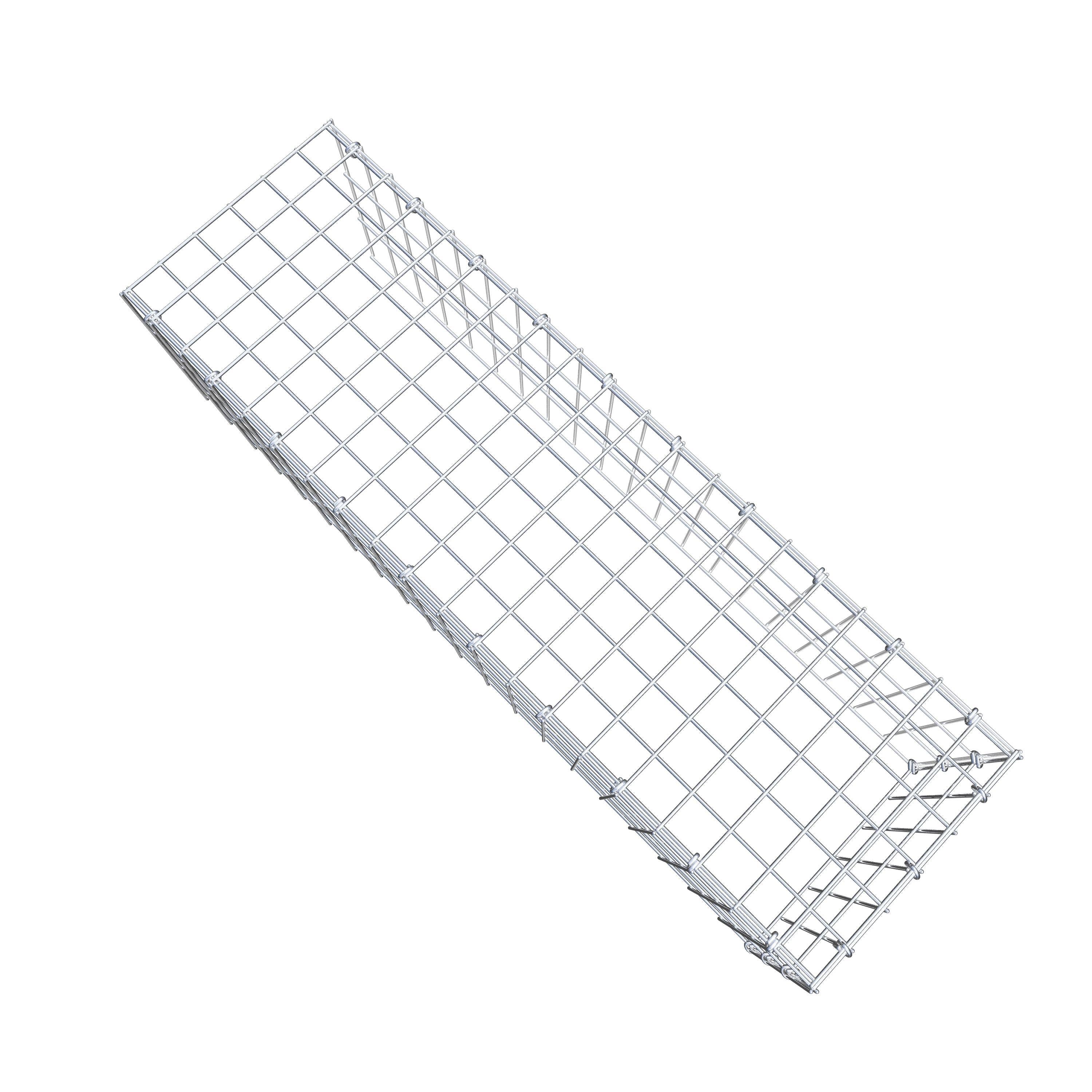 Gabion monté type 4 100 cm x 30 cm x 30 cm (L x H x P), maillage 5 cm x 10 cm, anneau en C