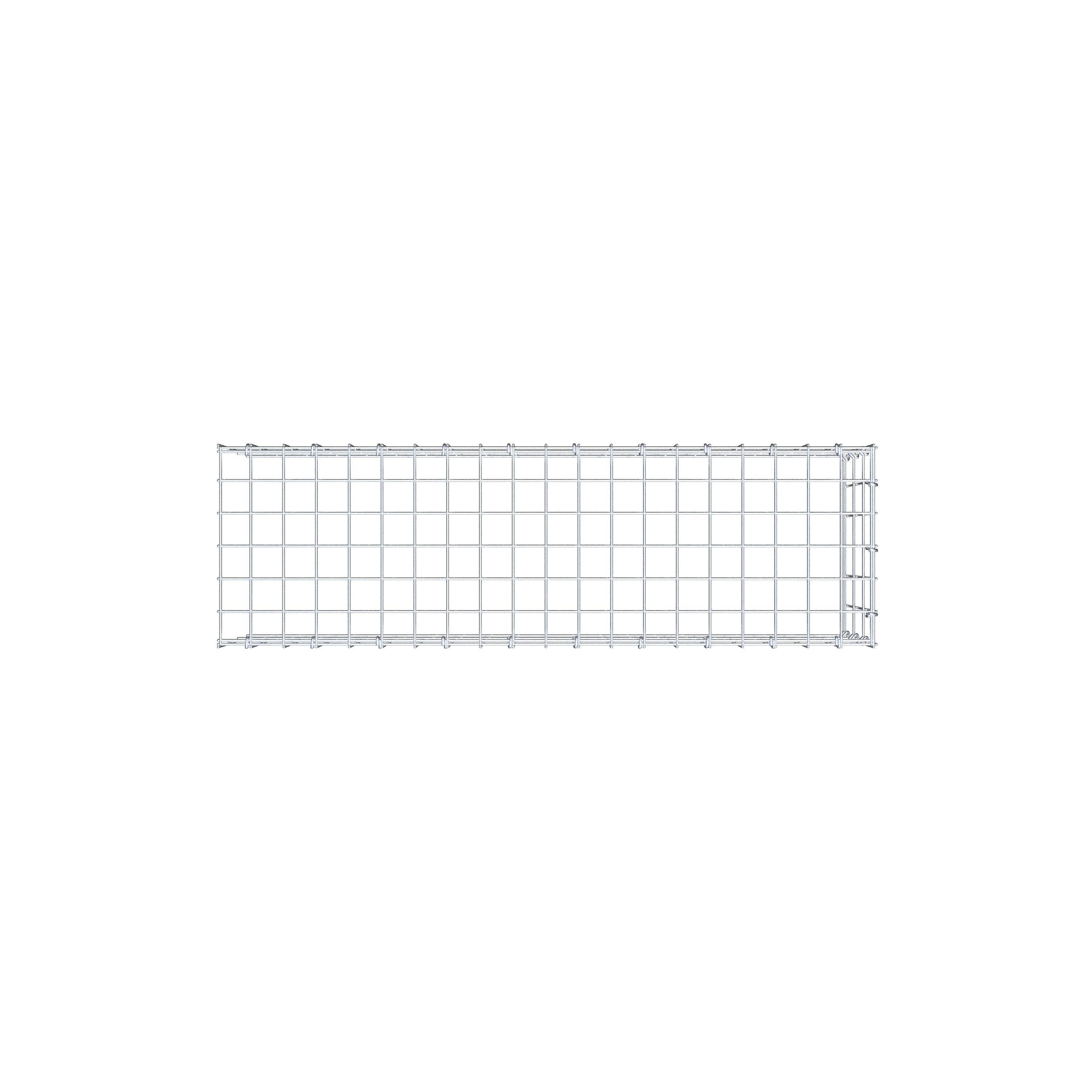 Gabion monté type 4 100 cm x 30 cm x 30 cm (L x H x P), maillage 5 cm x 10 cm, anneau en C