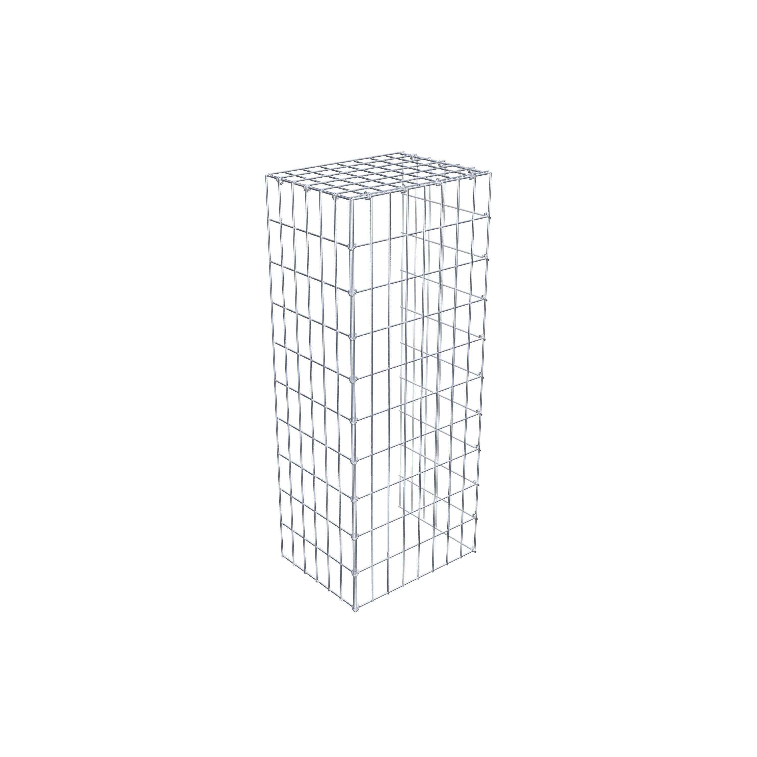 Gabion monté type 4 100 cm x 30 cm x 40 cm (L x H x P), maillage 5 cm x 10 cm, anneau en C