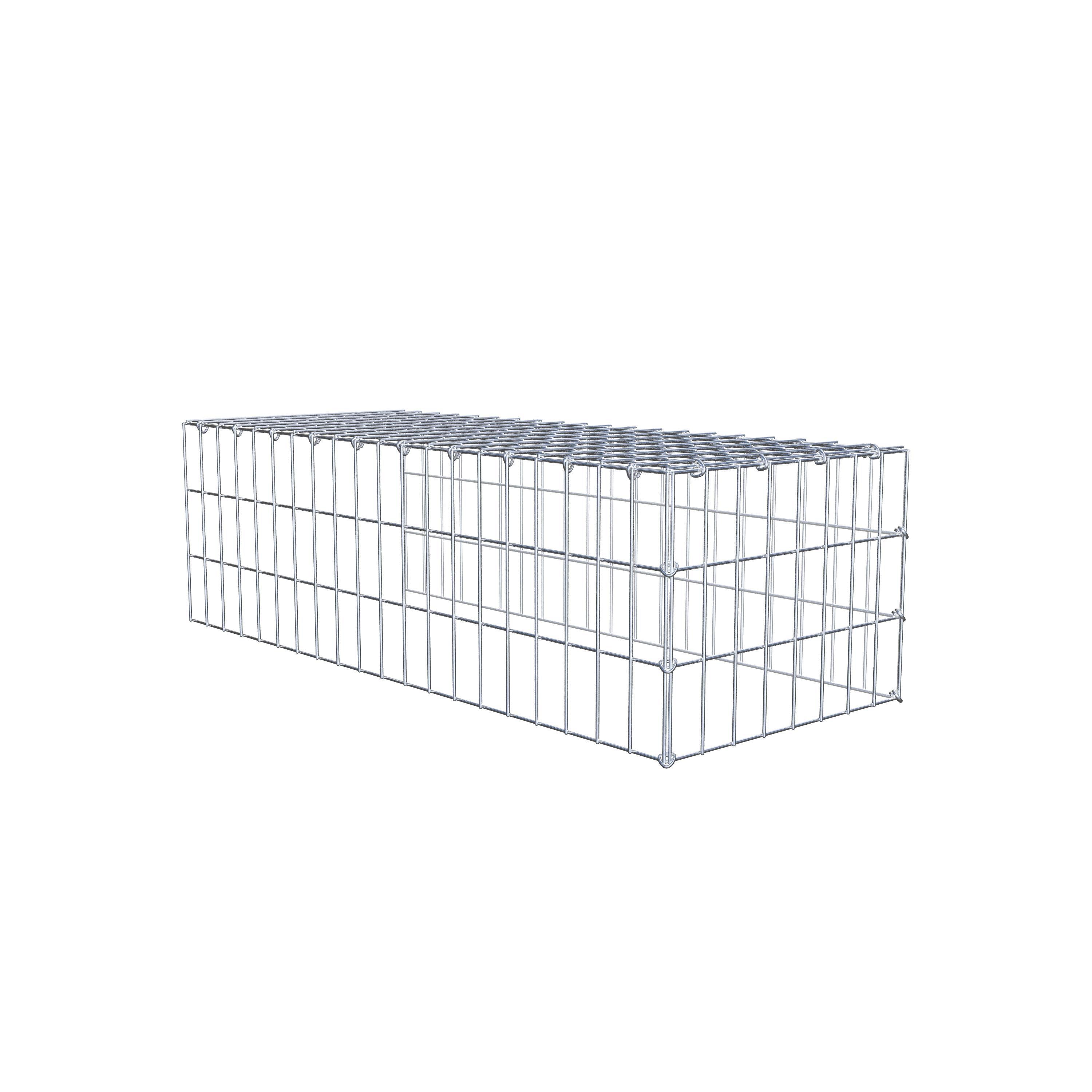 Gabion monté type 4 100 cm x 30 cm x 40 cm (L x H x P), maillage 5 cm x 10 cm, anneau en C