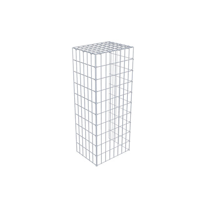Typ 4 påbyggnadsgabion 100 cm x 30 cm x 40 cm (L x H x D), maskstorlek 5 cm x 10 cm, C-ring