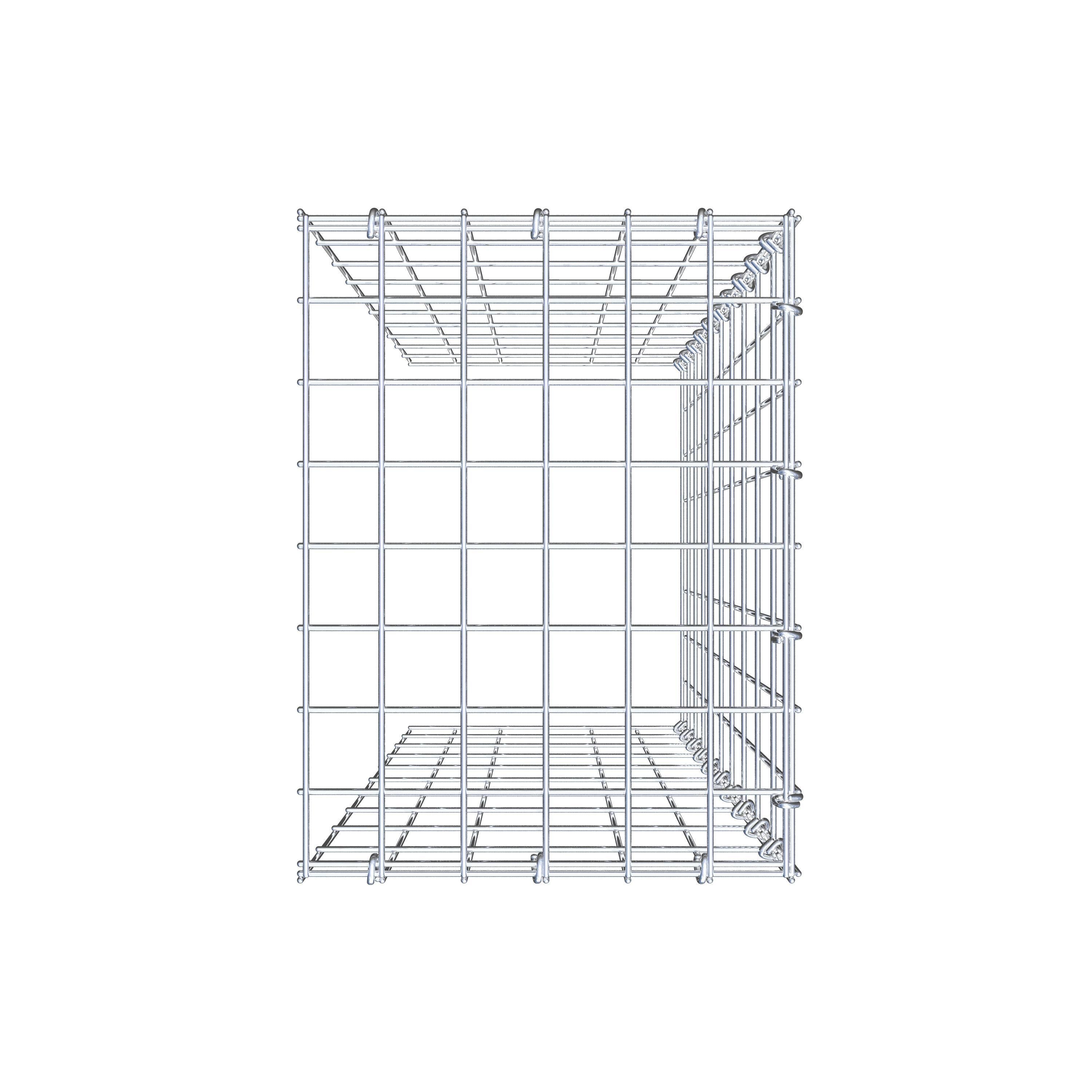 Gabion monté type 4 100 cm x 30 cm x 40 cm (L x H x P), maillage 5 cm x 10 cm, anneau en C