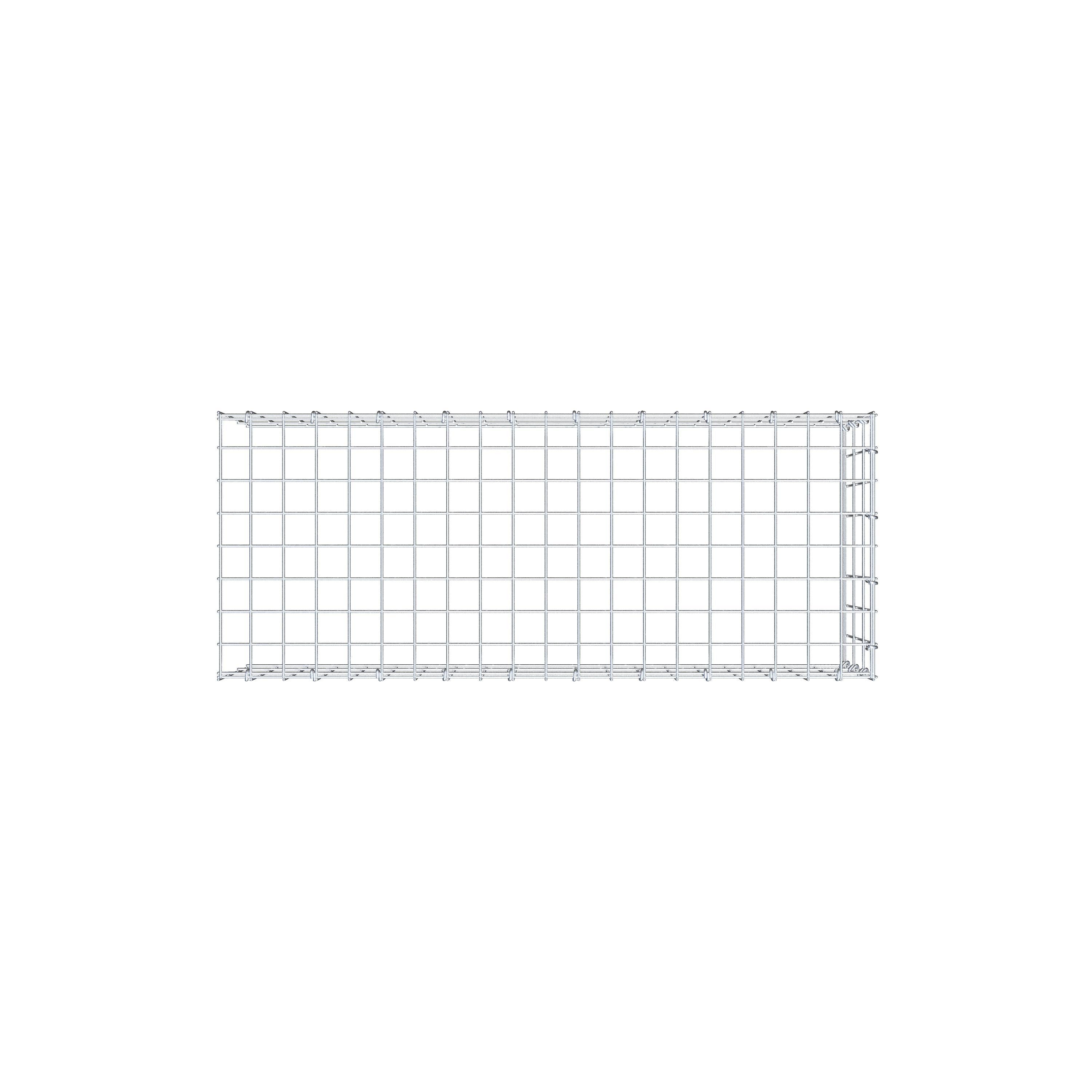 Gabion monté type 4 100 cm x 30 cm x 40 cm (L x H x P), maillage 5 cm x 10 cm, anneau en C