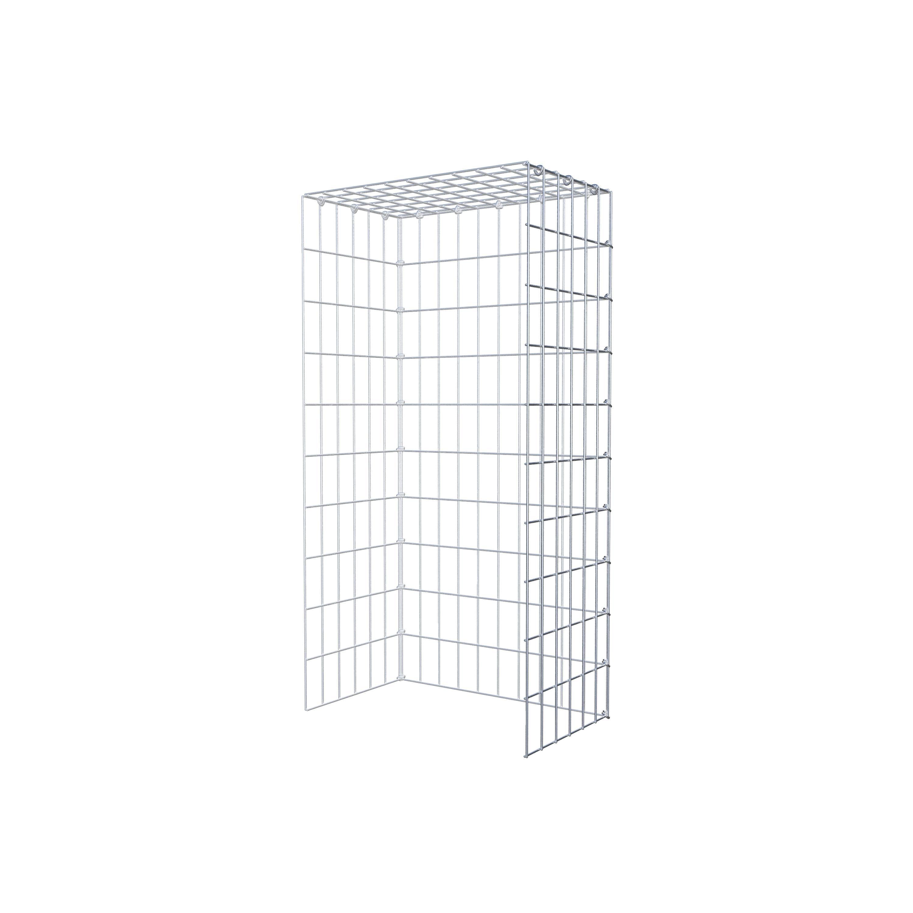 Gabion monté type 4 100 cm x 30 cm x 50 cm (L x H x P), maillage 5 cm x 10 cm, anneau en C