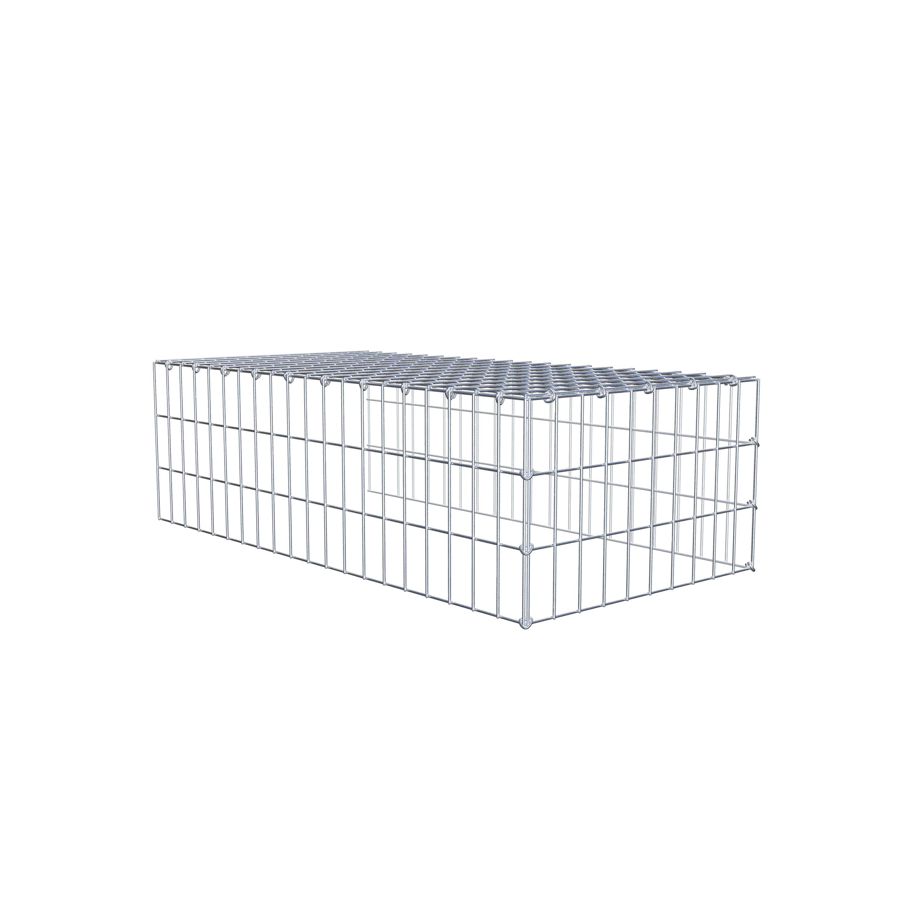 Gabion monté type 4 100 cm x 30 cm x 50 cm (L x H x P), maillage 5 cm x 10 cm, anneau en C