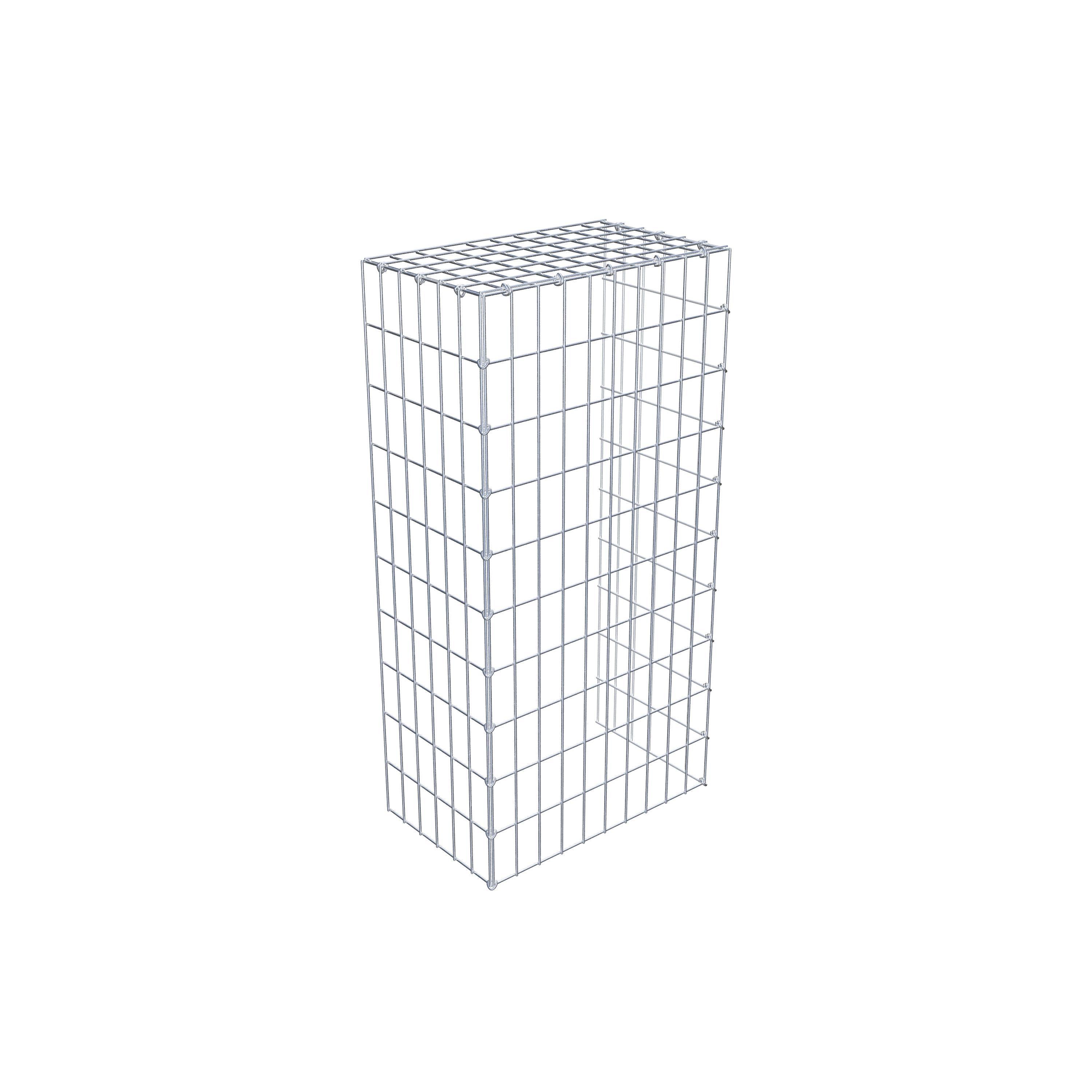 Gabion monté type 4 100 cm x 30 cm x 50 cm (L x H x P), maillage 5 cm x 10 cm, anneau en C