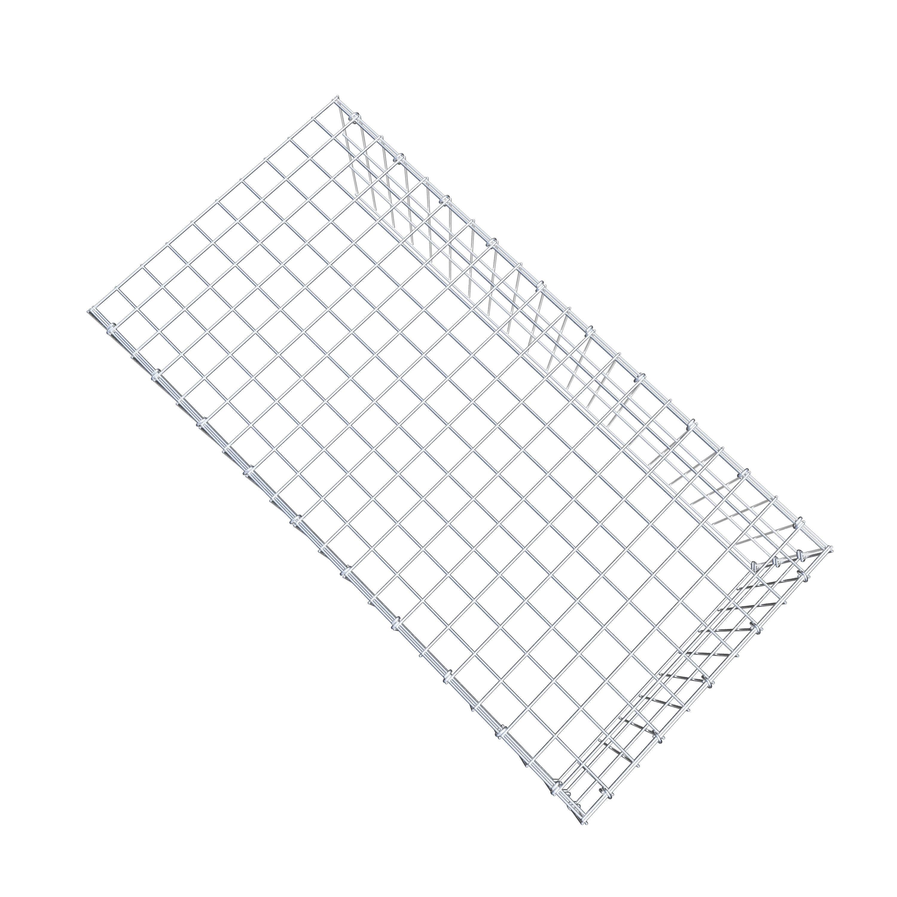 Gabion monté type 4 100 cm x 30 cm x 50 cm (L x H x P), maillage 5 cm x 10 cm, anneau en C