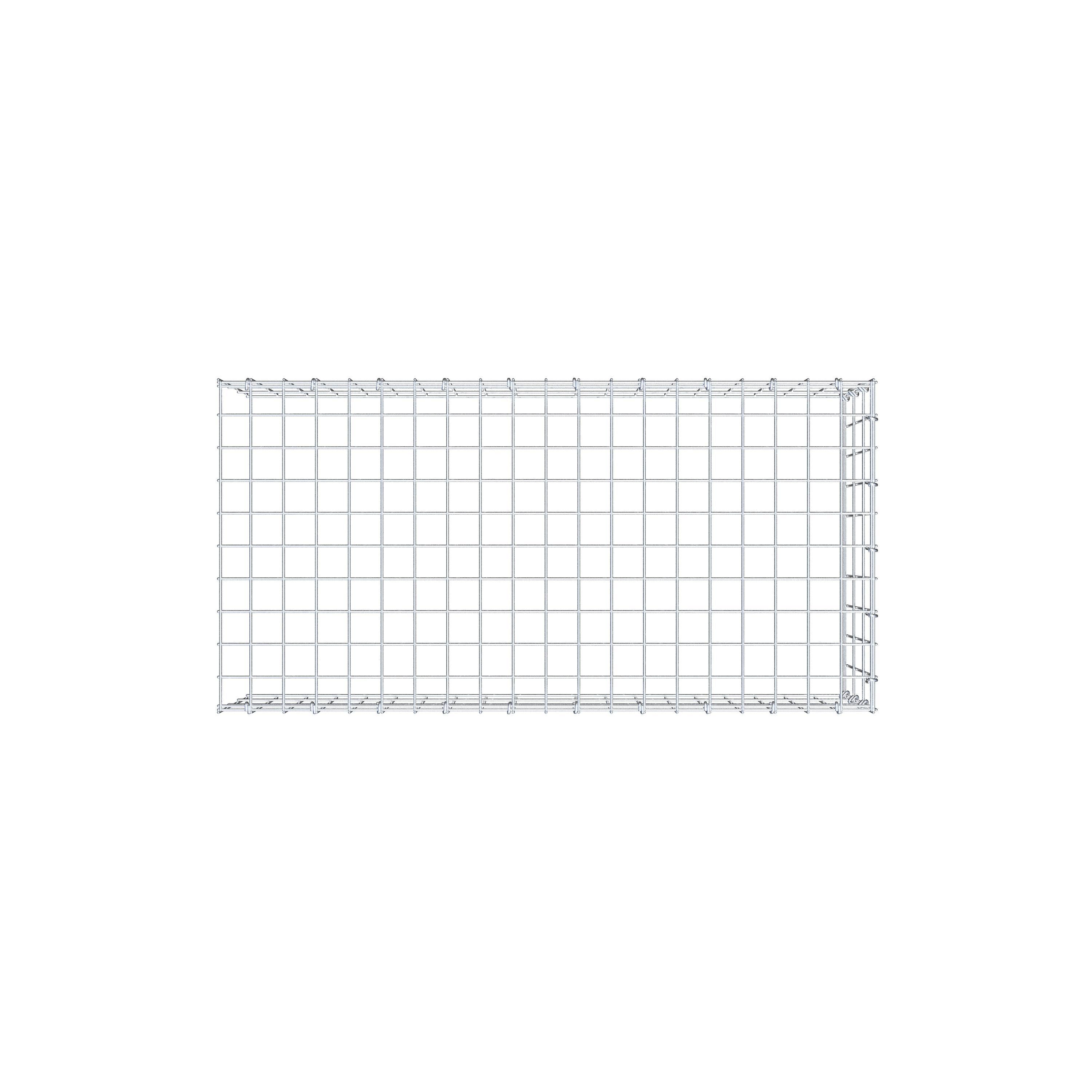 Gabion monté type 4 100 cm x 30 cm x 50 cm (L x H x P), maillage 5 cm x 10 cm, anneau en C