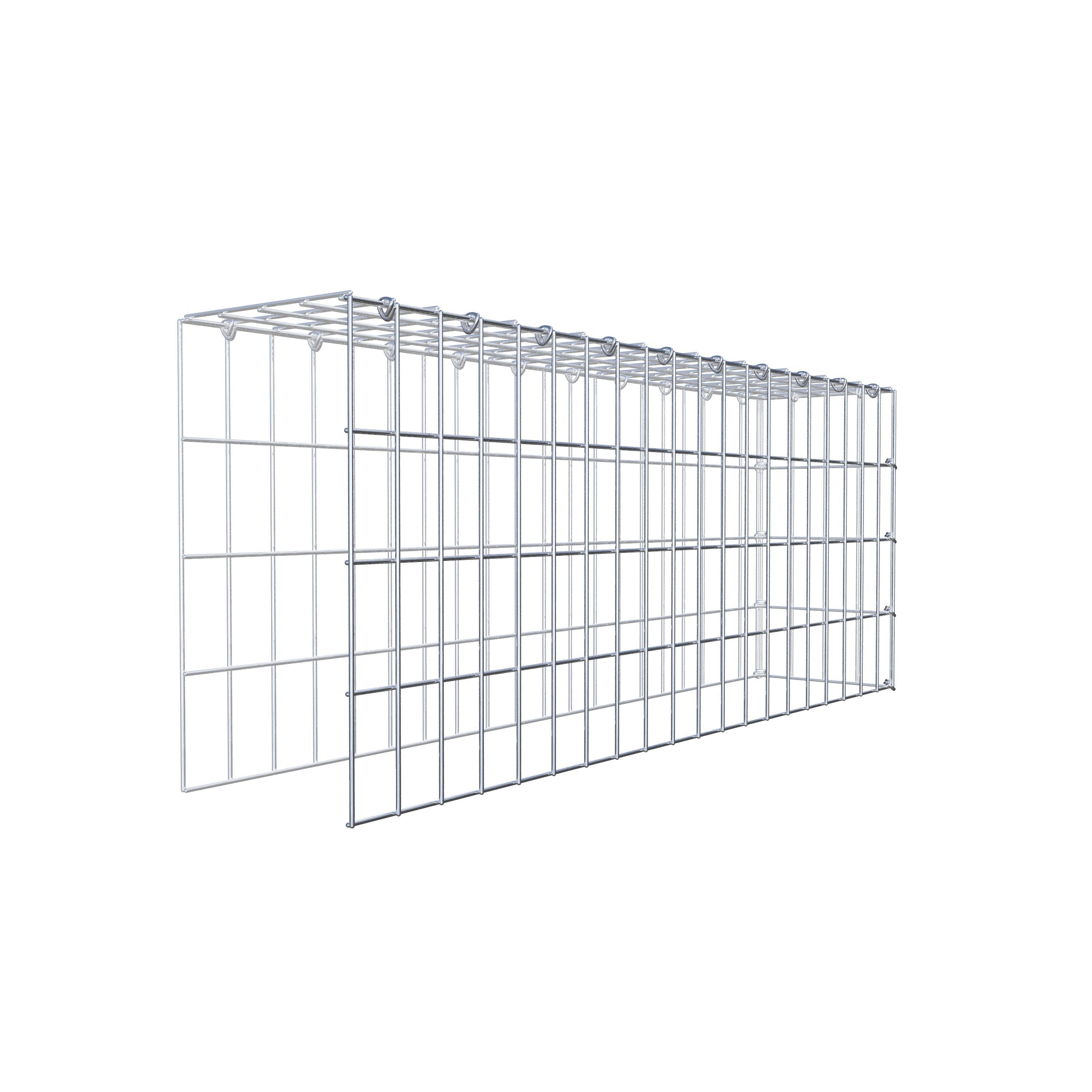 Gabion monté type 4 100 cm x 40 cm x 20 cm (L x H x P), maillage 5 cm x 10 cm, anneau en C