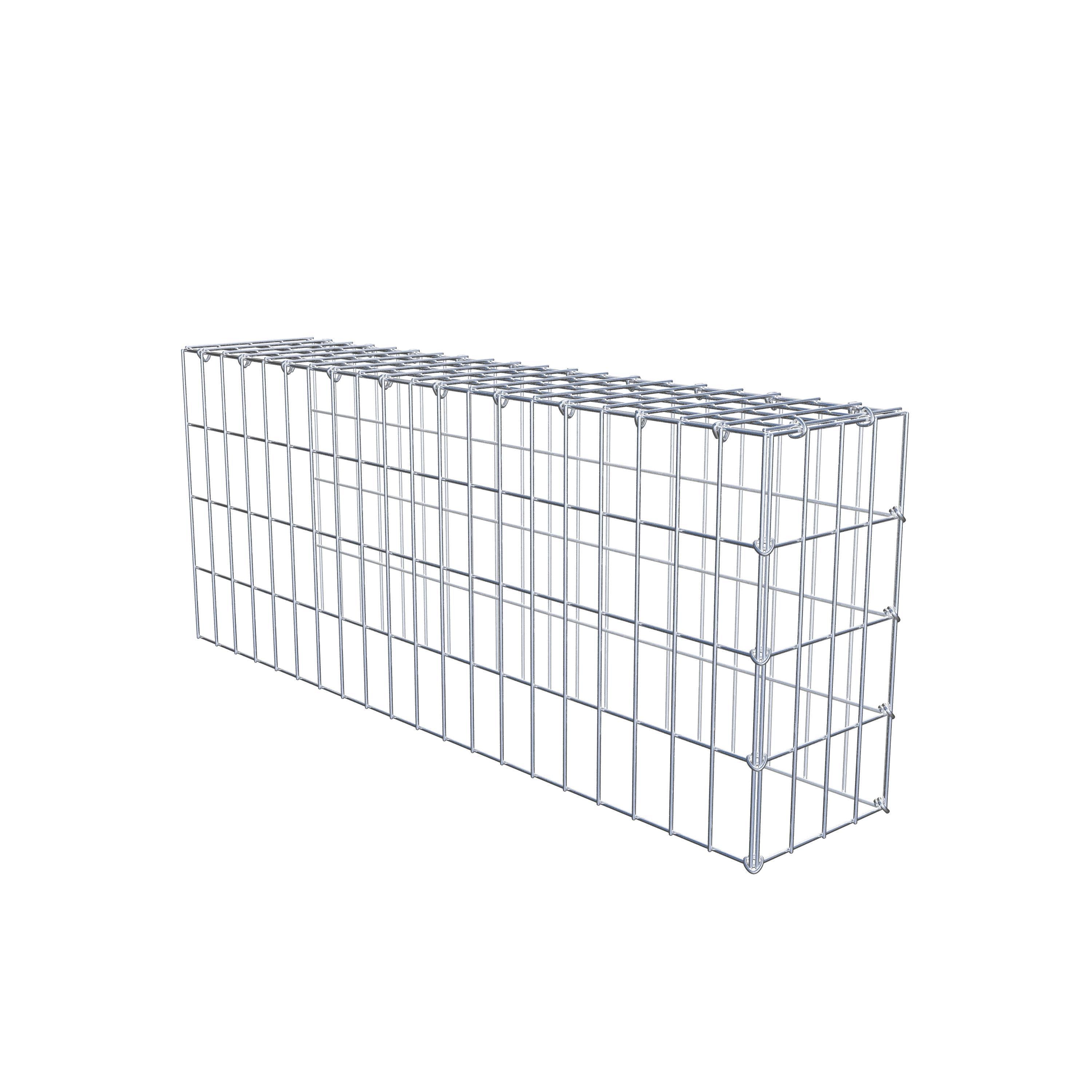 Gabion monté type 4 100 cm x 40 cm x 20 cm (L x H x P), maillage 5 cm x 10 cm, anneau en C