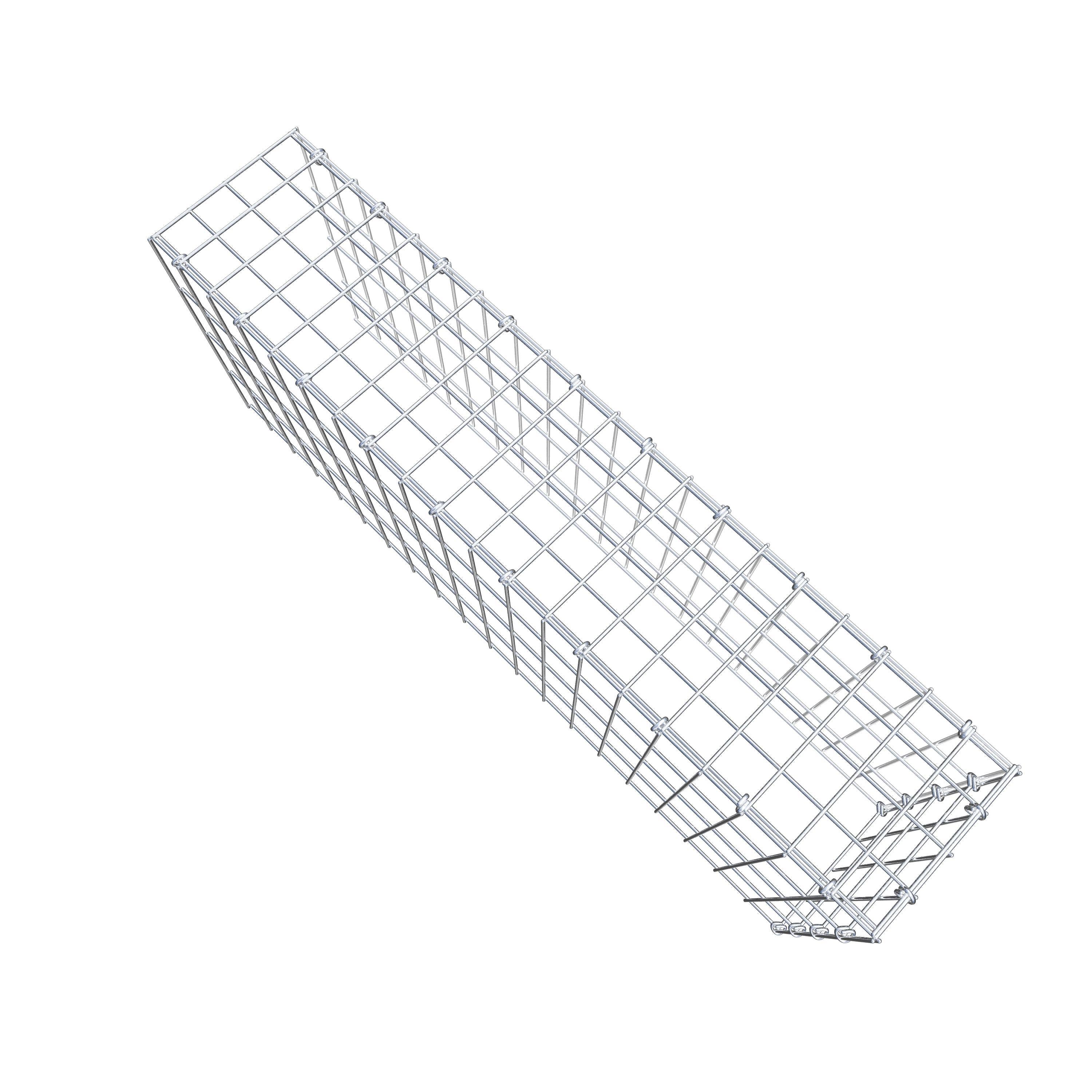 Gabion monté type 4 100 cm x 40 cm x 20 cm (L x H x P), maillage 5 cm x 10 cm, anneau en C