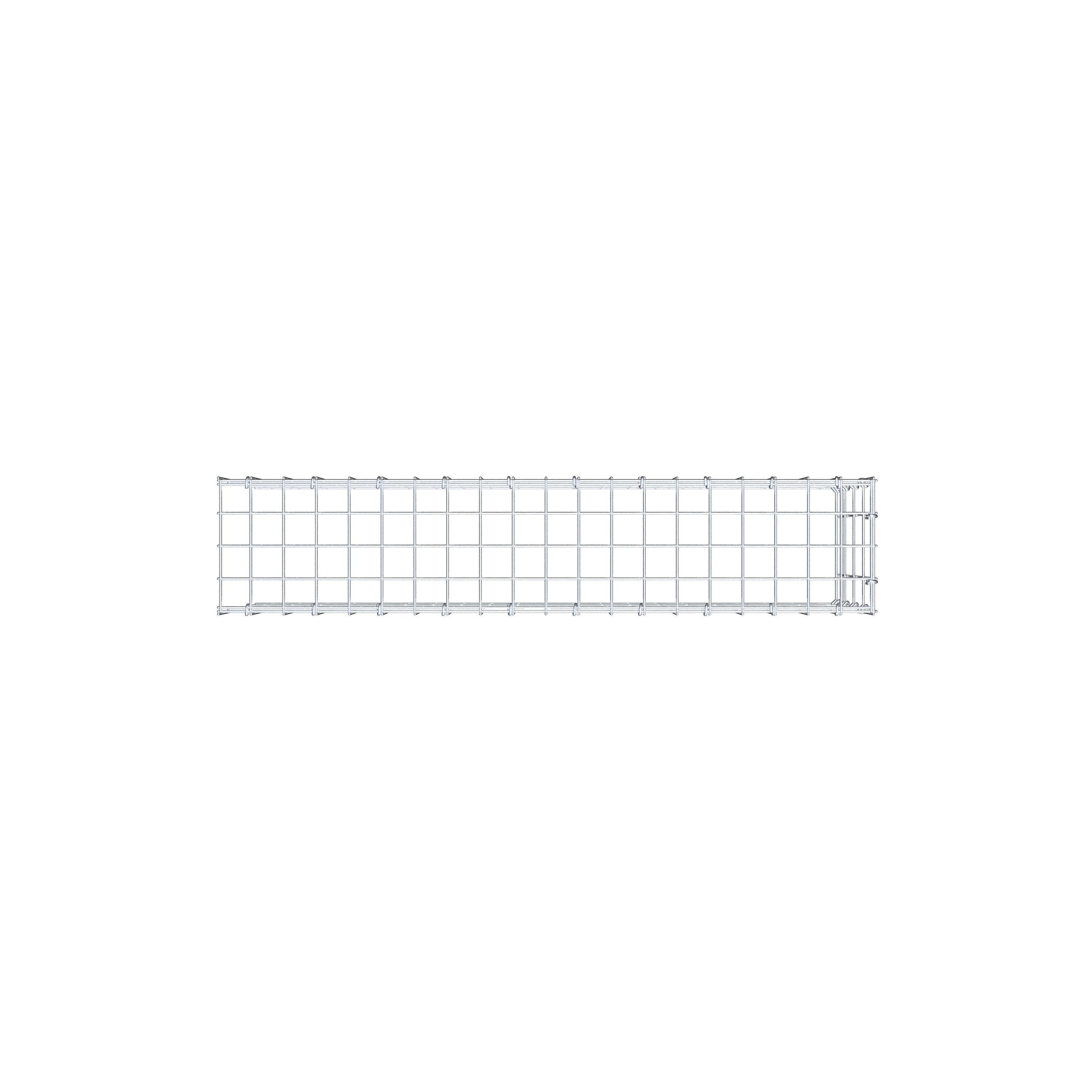 Gabion monté type 4 100 cm x 40 cm x 20 cm (L x H x P), maillage 5 cm x 10 cm, anneau en C