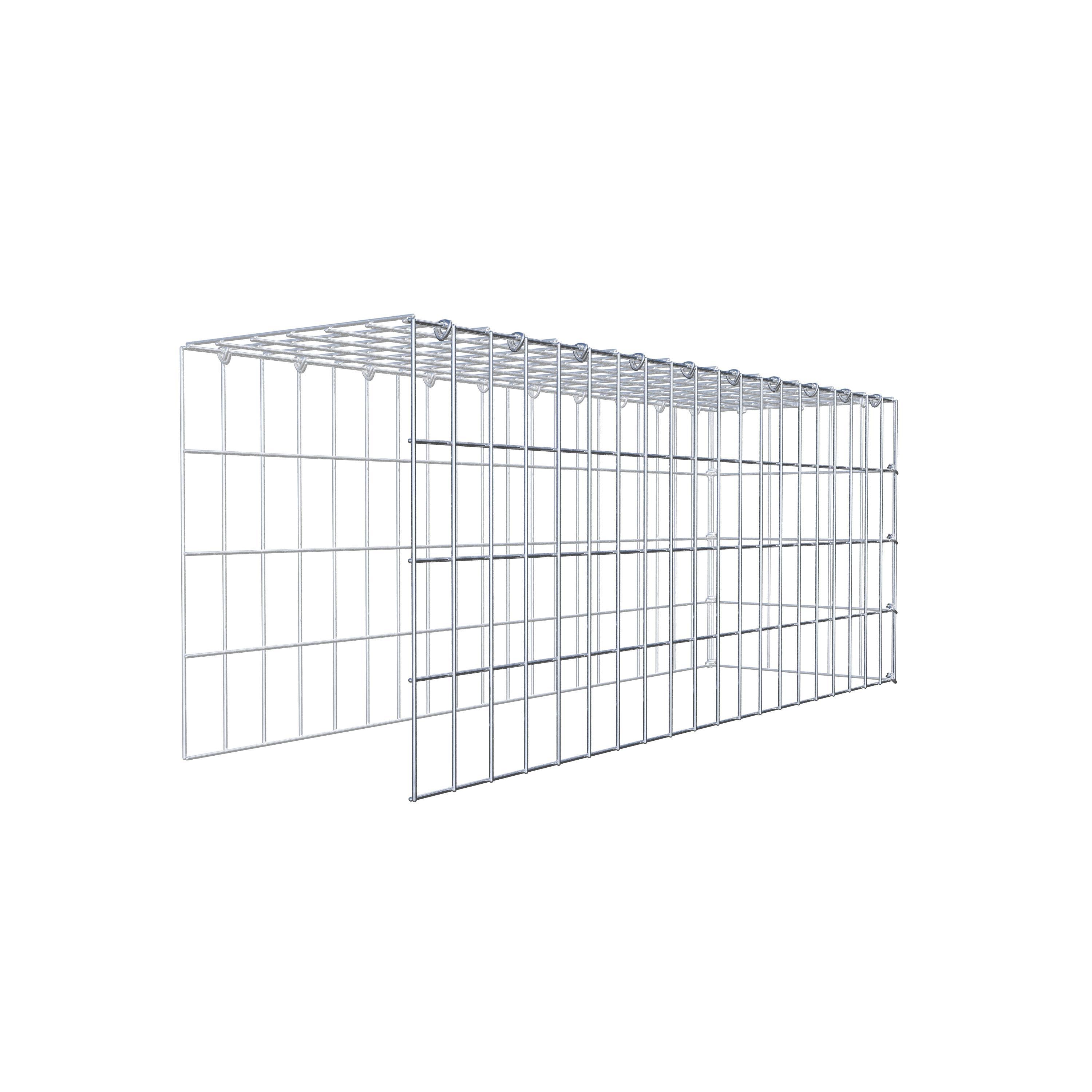 Gabion monté type 4 100 cm x 40 cm x 30 cm (L x H x P), maillage 5 cm x 10 cm, anneau en C