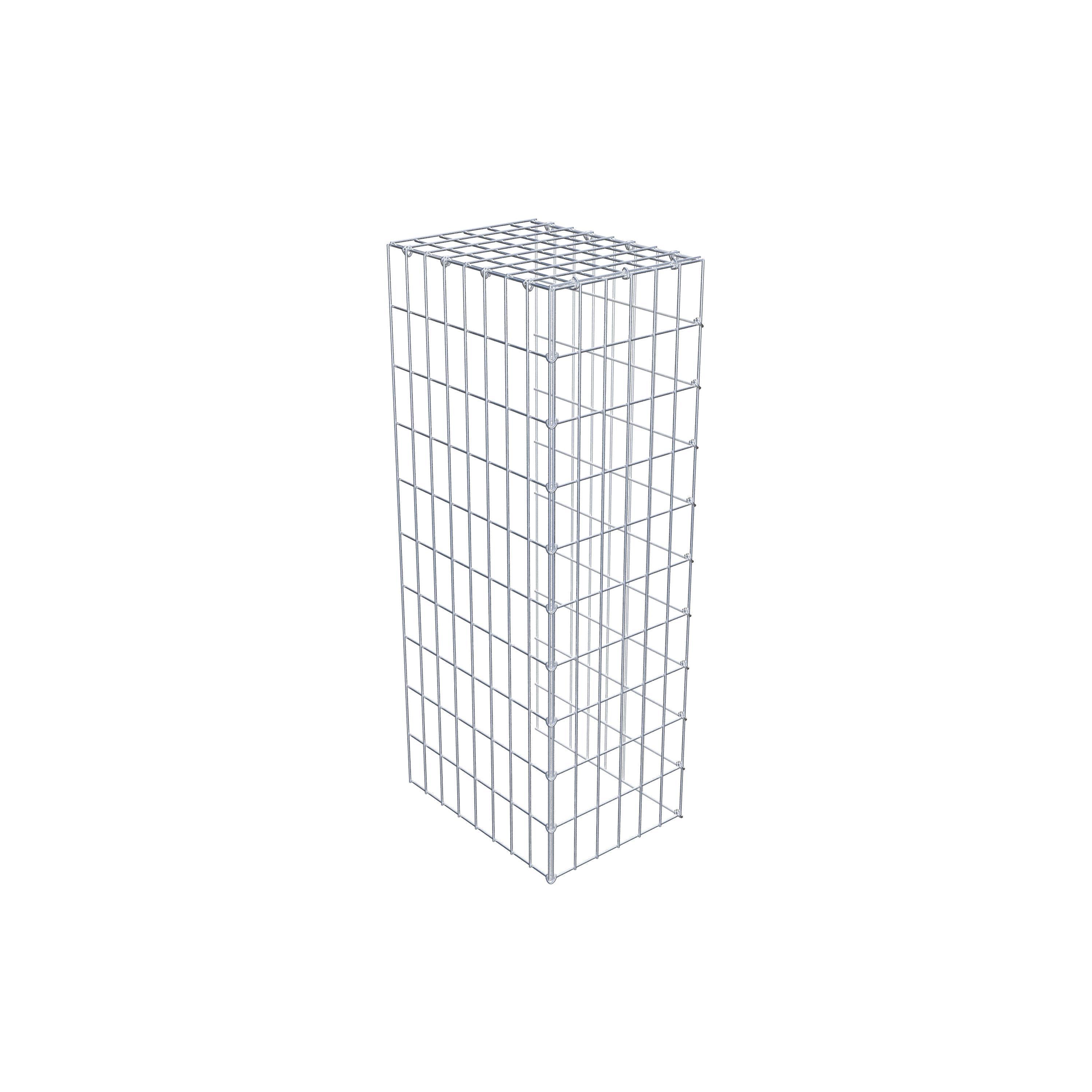 Gabion monté type 4 100 cm x 40 cm x 30 cm (L x H x P), maillage 5 cm x 10 cm, anneau en C