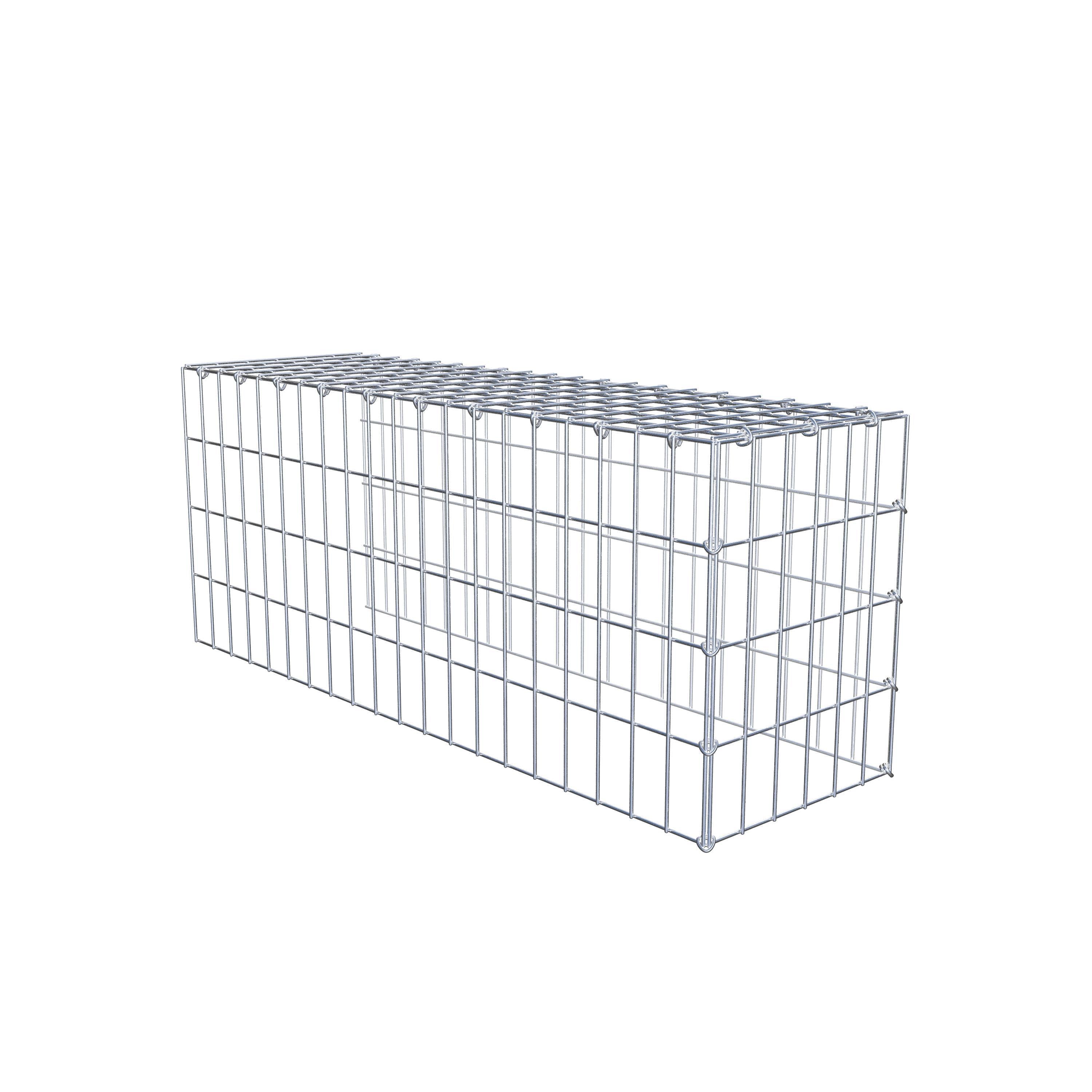 Gabion monté type 4 100 cm x 40 cm x 30 cm (L x H x P), maillage 5 cm x 10 cm, anneau en C