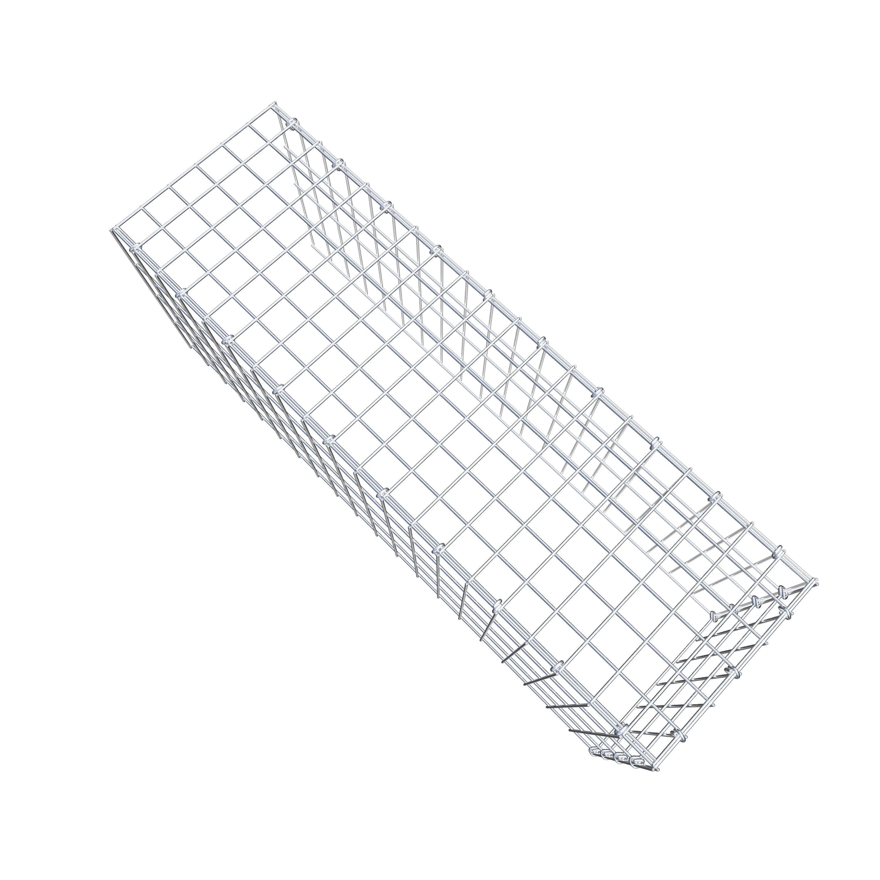 Gabion monté type 4 100 cm x 40 cm x 30 cm (L x H x P), maillage 5 cm x 10 cm, anneau en C