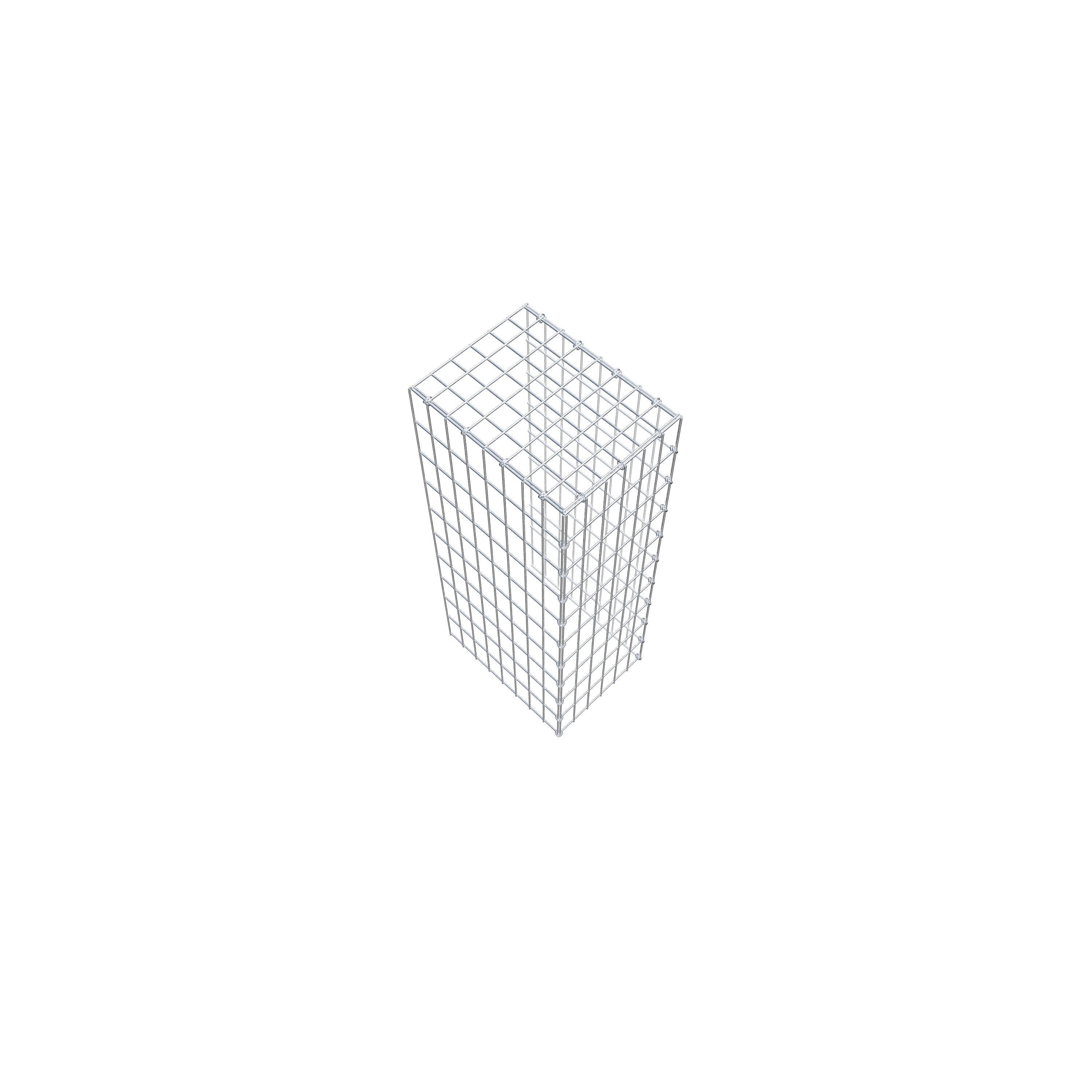 Gabion monté type 4 100 cm x 40 cm x 30 cm (L x H x P), maillage 5 cm x 10 cm, anneau en C