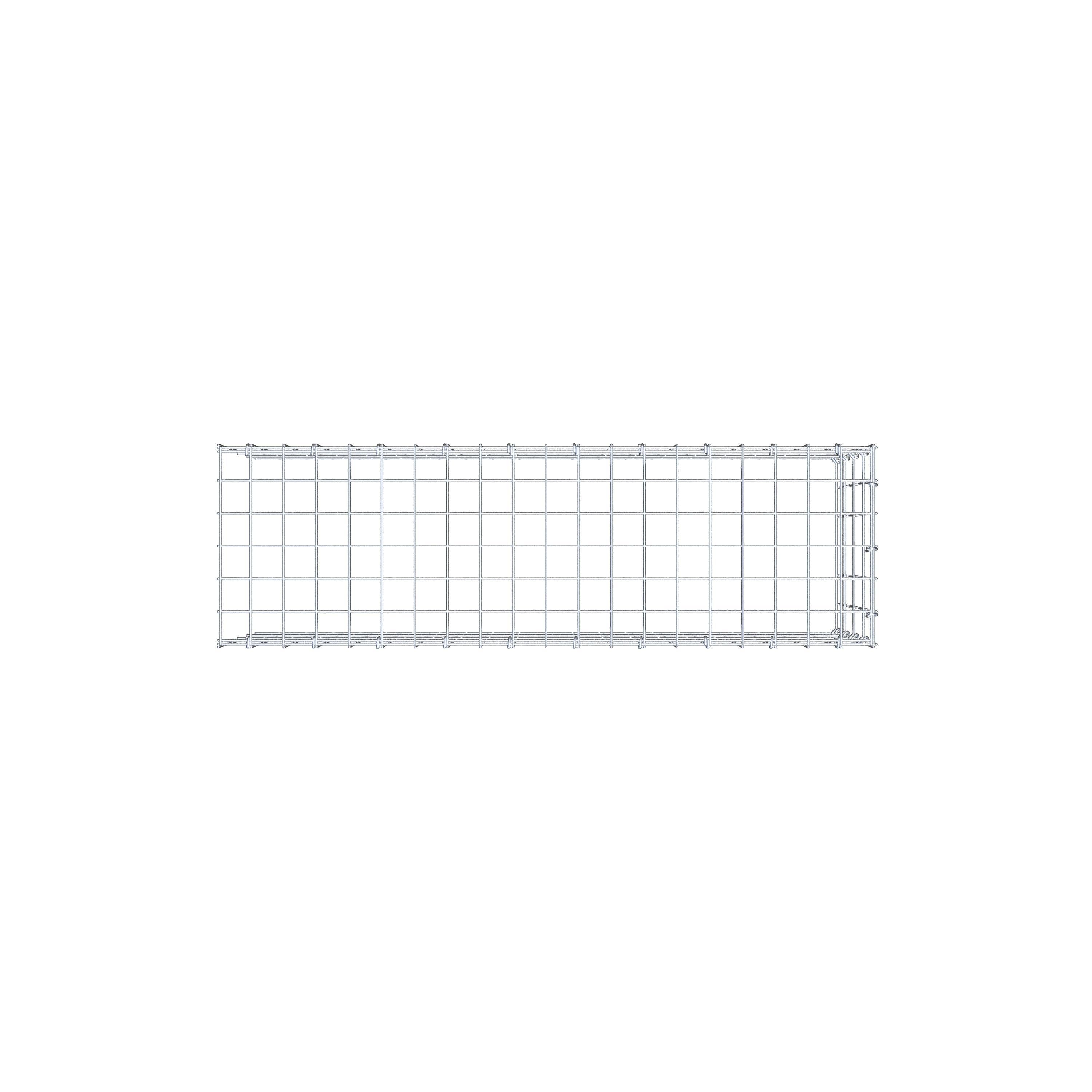 Gabion monté type 4 100 cm x 40 cm x 30 cm (L x H x P), maillage 5 cm x 10 cm, anneau en C