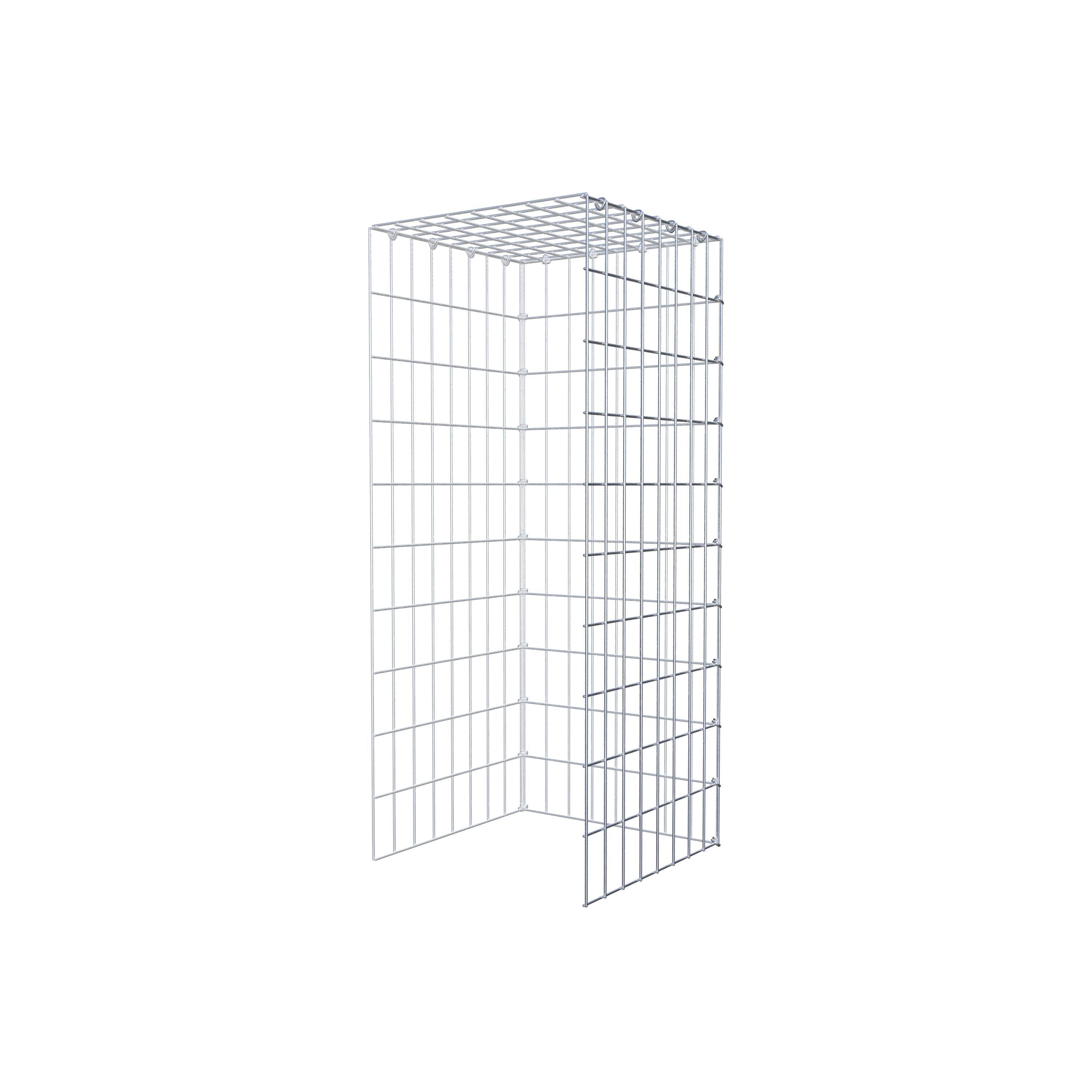 Gabion monté type 4 100 cm x 40 cm x 40 cm (L x H x P), maillage 5 cm x 10 cm, anneau en C