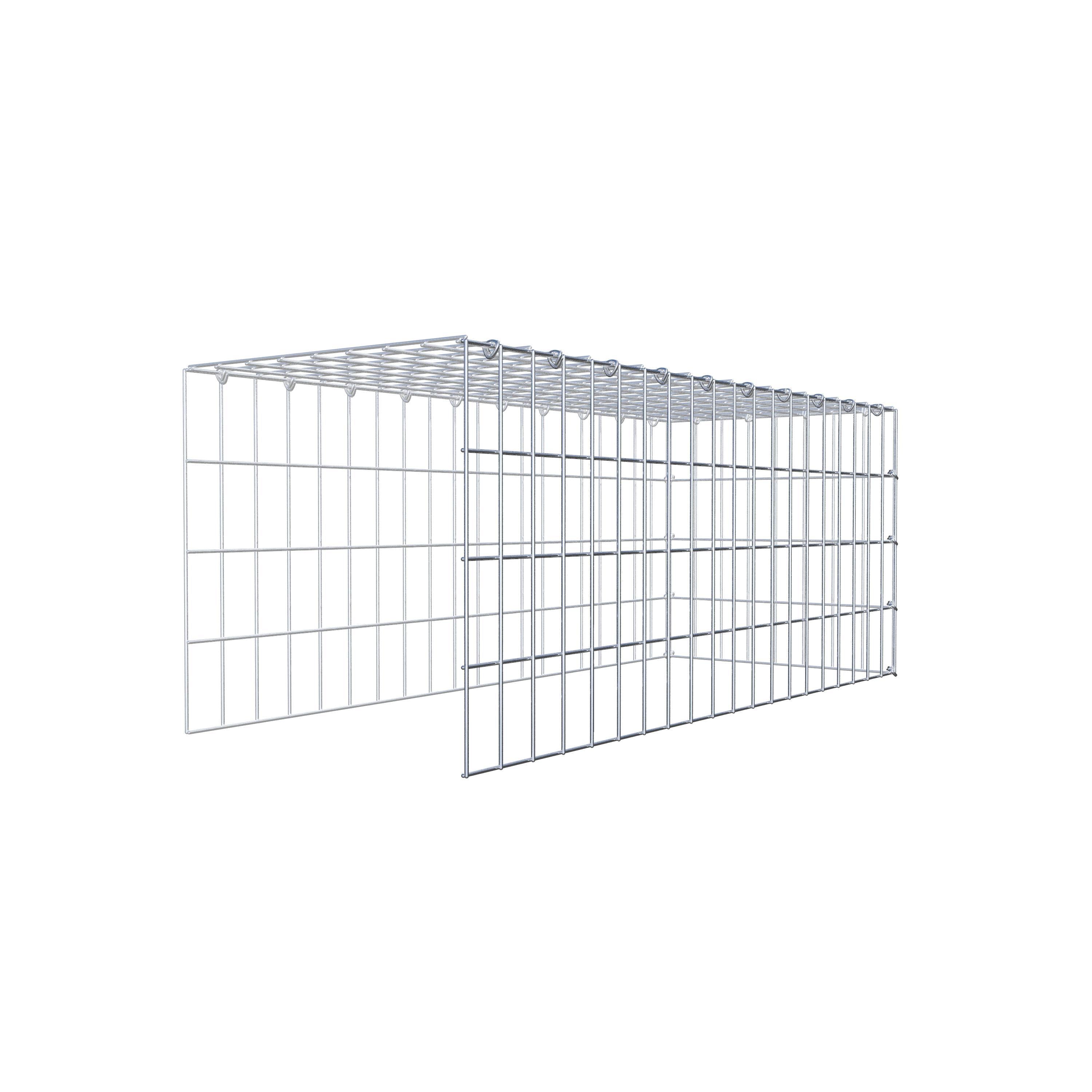 Gabion monté type 4 100 cm x 40 cm x 40 cm (L x H x P), maillage 5 cm x 10 cm, anneau en C