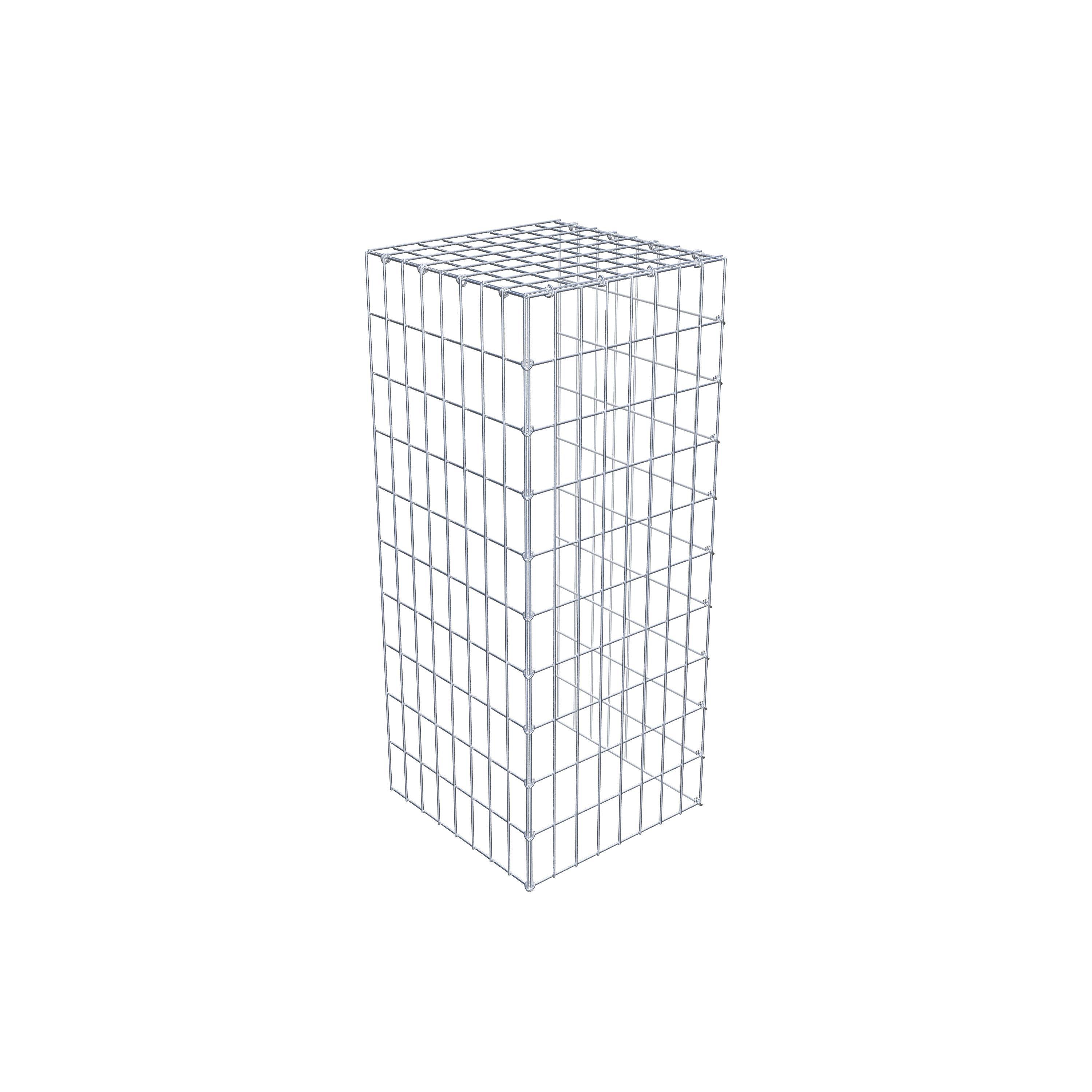 Gabion monté type 4 100 cm x 40 cm x 40 cm (L x H x P), maillage 5 cm x 10 cm, anneau en C