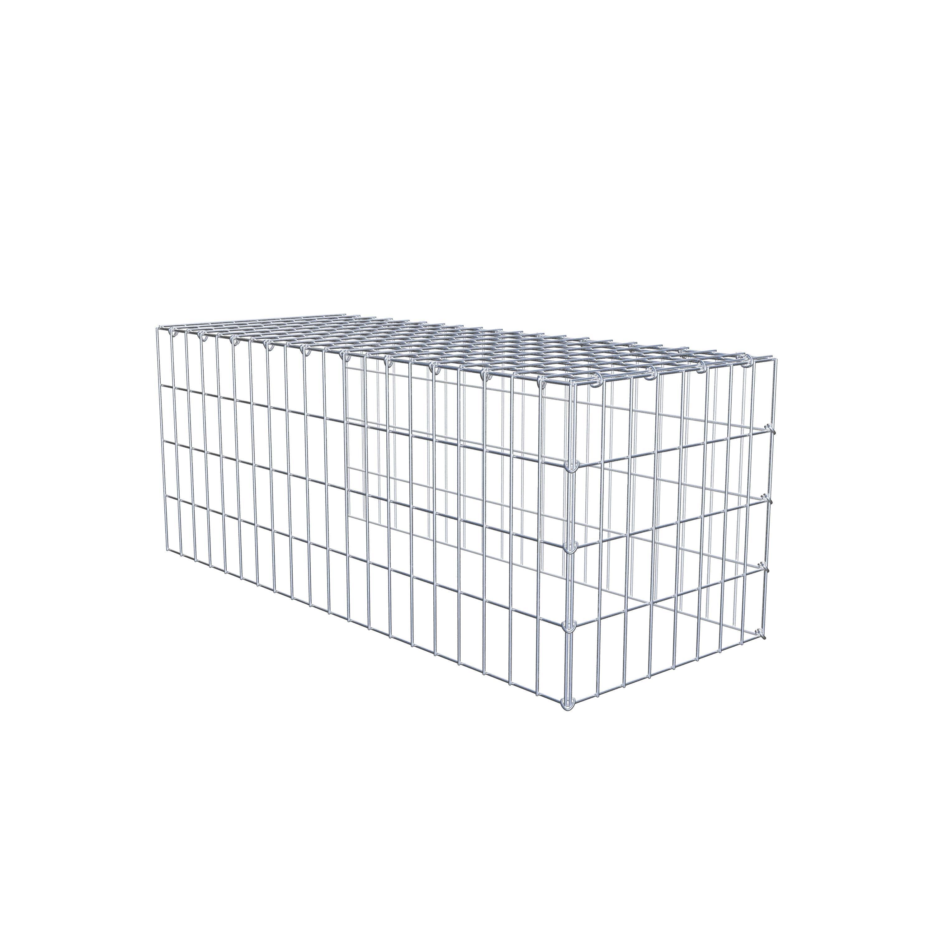 Gabion monté type 4 100 cm x 40 cm x 40 cm (L x H x P), maillage 5 cm x 10 cm, anneau en C