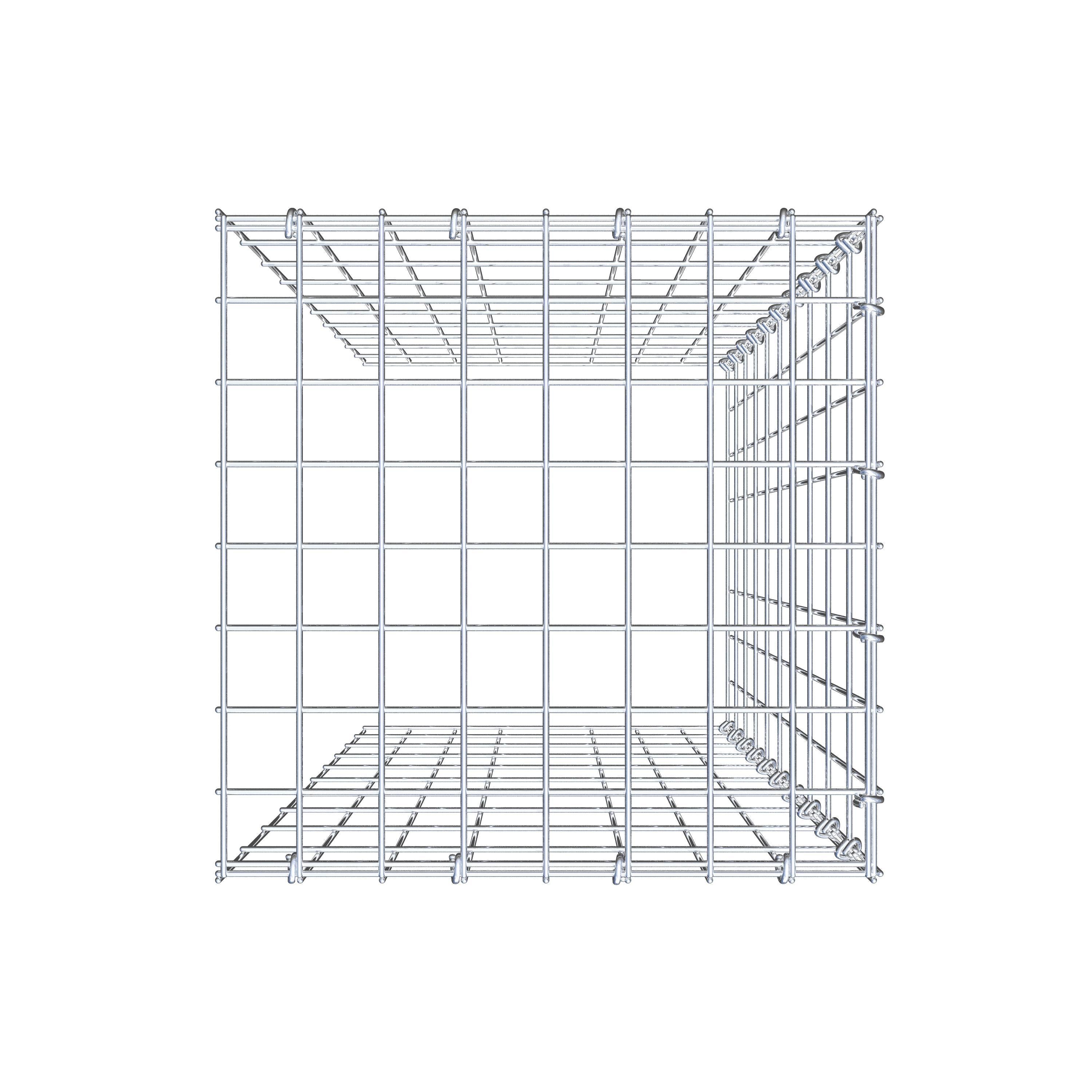 Gabion monté type 4 100 cm x 40 cm x 40 cm (L x H x P), maillage 5 cm x 10 cm, anneau en C