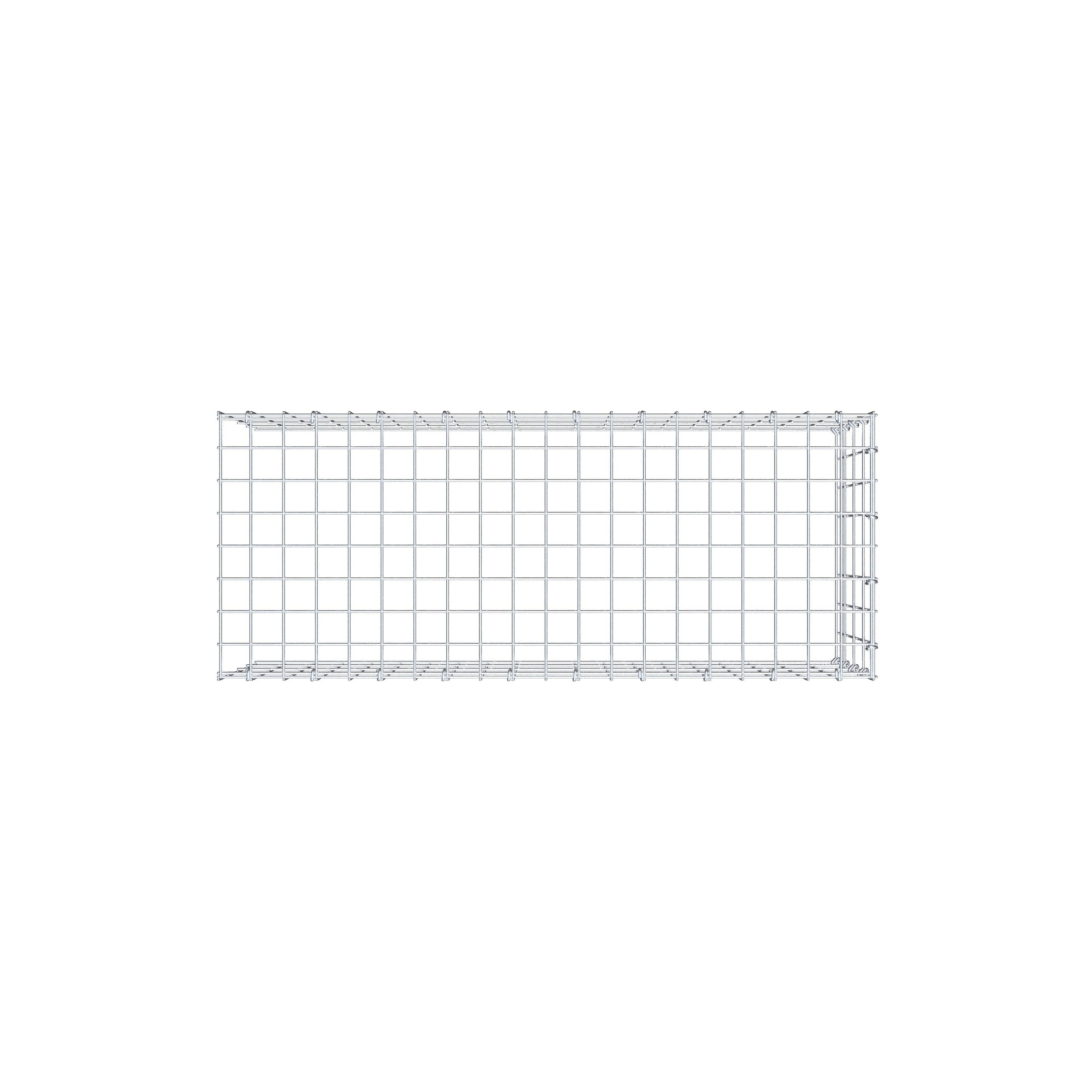 Gabion monté type 4 100 cm x 40 cm x 40 cm (L x H x P), maillage 5 cm x 10 cm, anneau en C