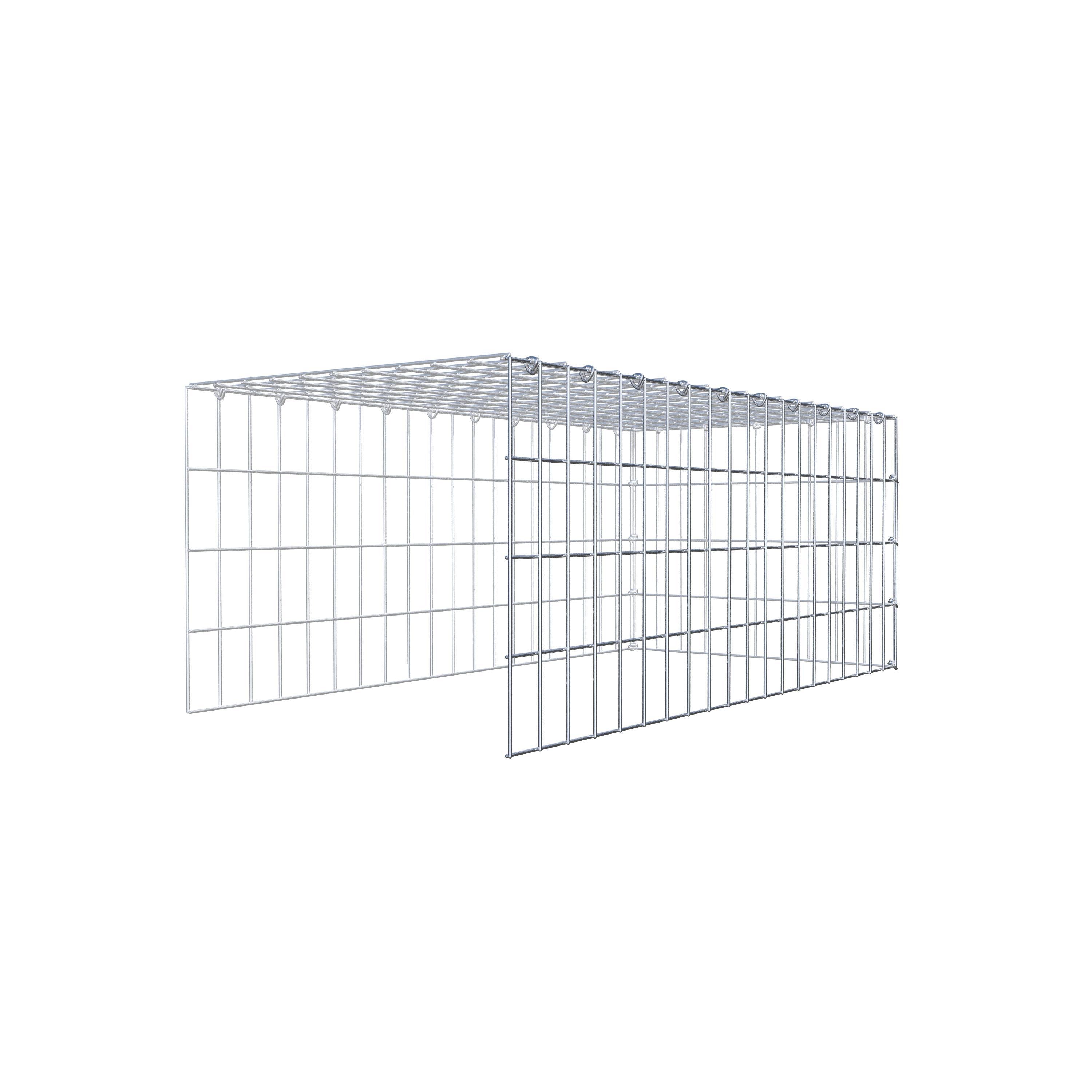 Gabion monté type 4 100 cm x 40 cm x 50 cm (L x H x P), maillage 5 cm x 10 cm, anneau en C