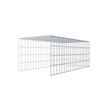 Opzetpaal type 4 100 cm x 40 cm x 50 cm (L x H x D), maaswijdte 5 cm x 10 cm, C-ring