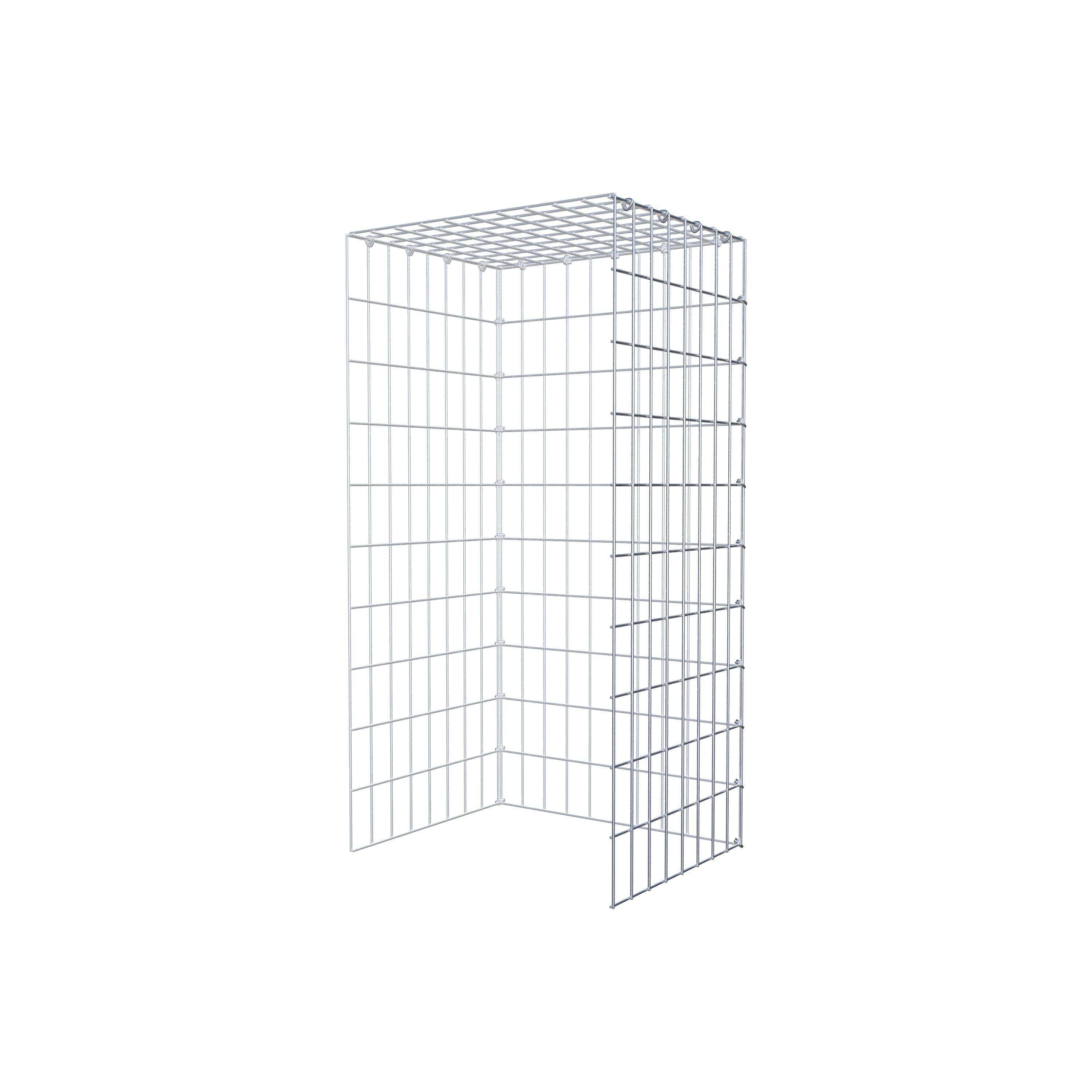 Gabion monté type 4 100 cm x 40 cm x 50 cm (L x H x P), maillage 5 cm x 10 cm, anneau en C