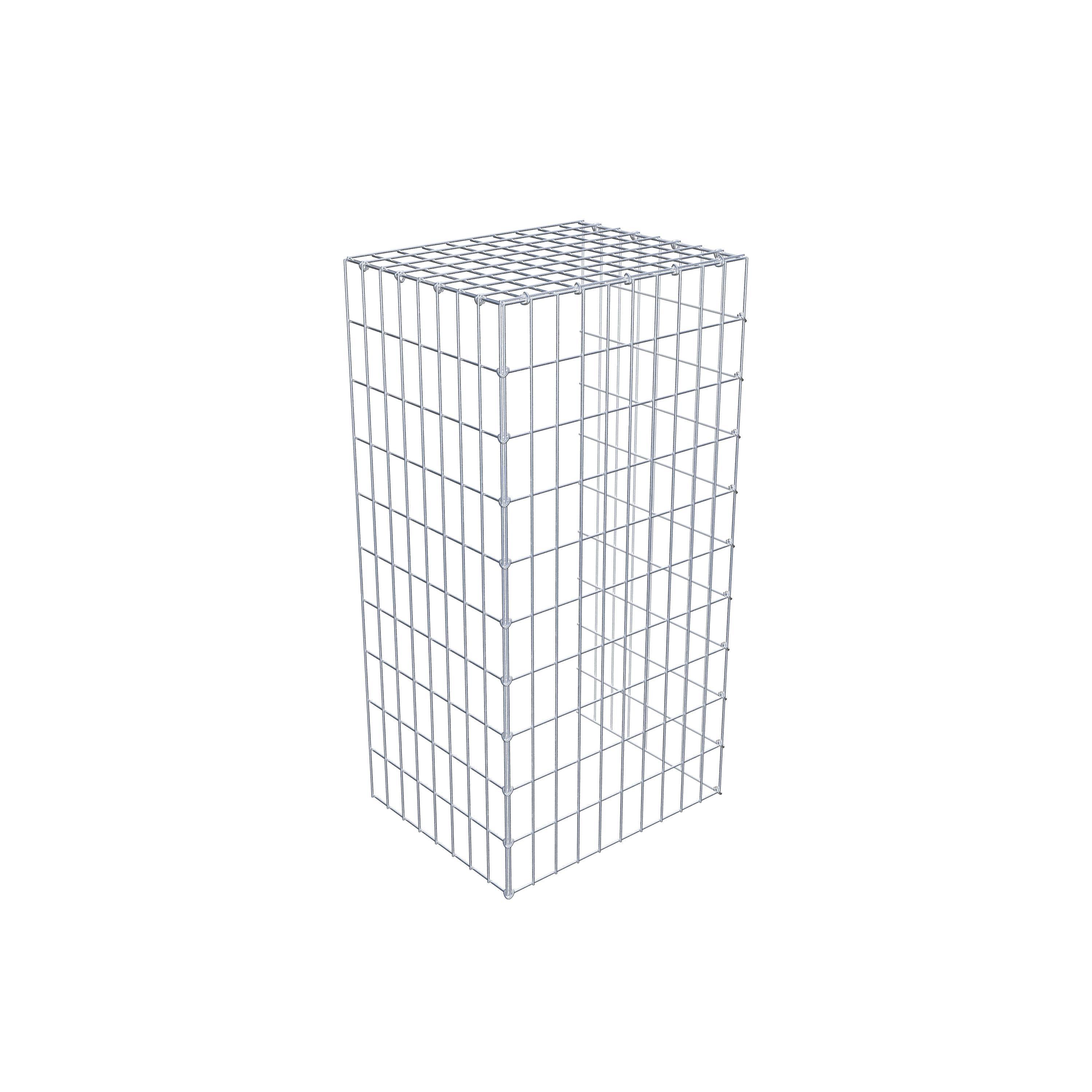 Gabion monté type 4 100 cm x 40 cm x 50 cm (L x H x P), maillage 5 cm x 10 cm, anneau en C