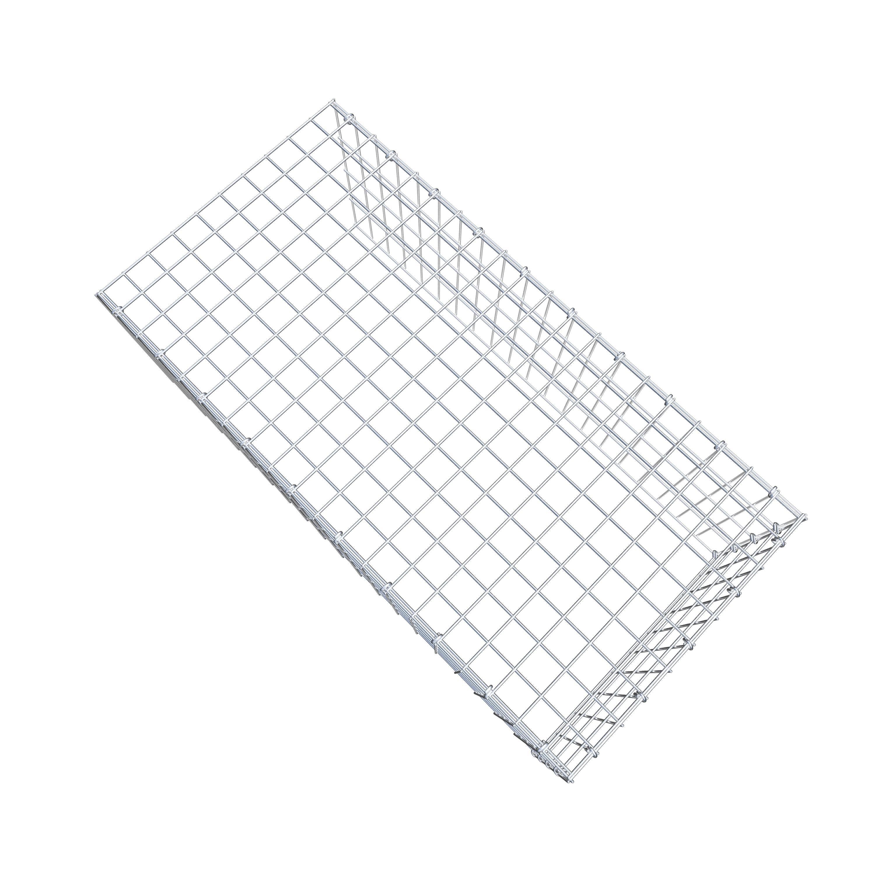 Gabion monté type 4 100 cm x 40 cm x 50 cm (L x H x P), maillage 5 cm x 10 cm, anneau en C