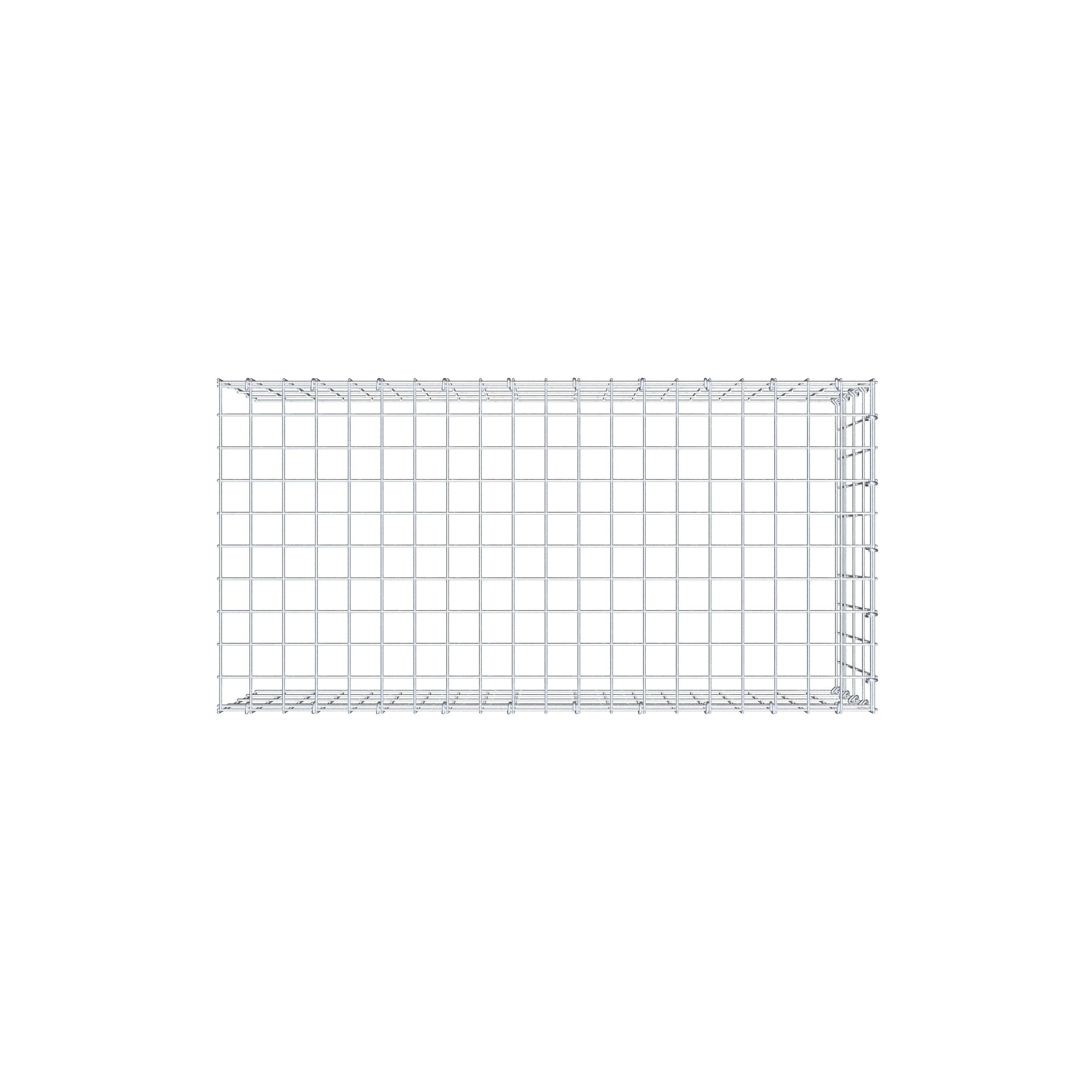 Gabion monté type 4 100 cm x 40 cm x 50 cm (L x H x P), maillage 5 cm x 10 cm, anneau en C