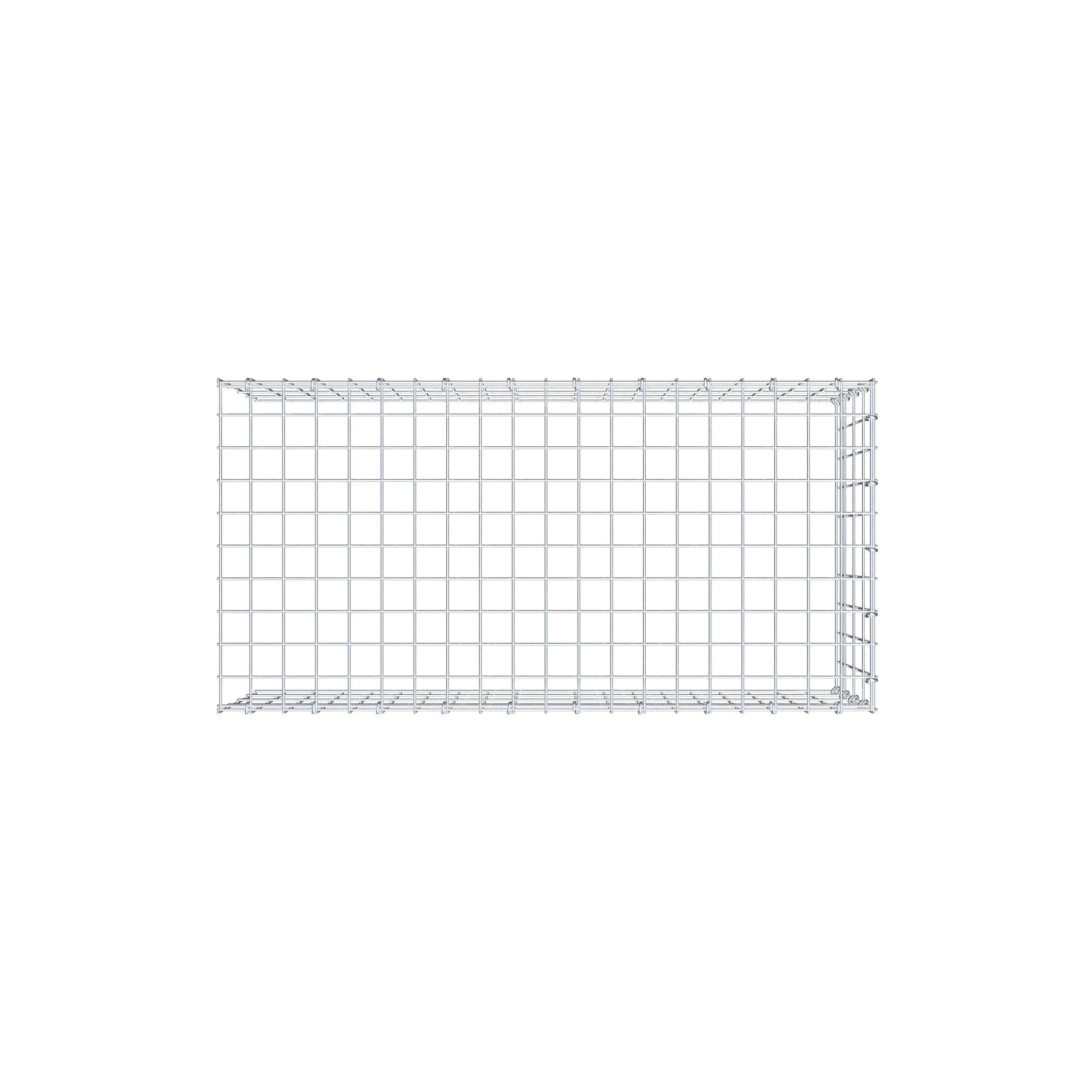 Mounted gabion type 4 100 cm x 40 cm x 50 cm (L x H x D), mesh size 5 cm x 10 cm, C-ring